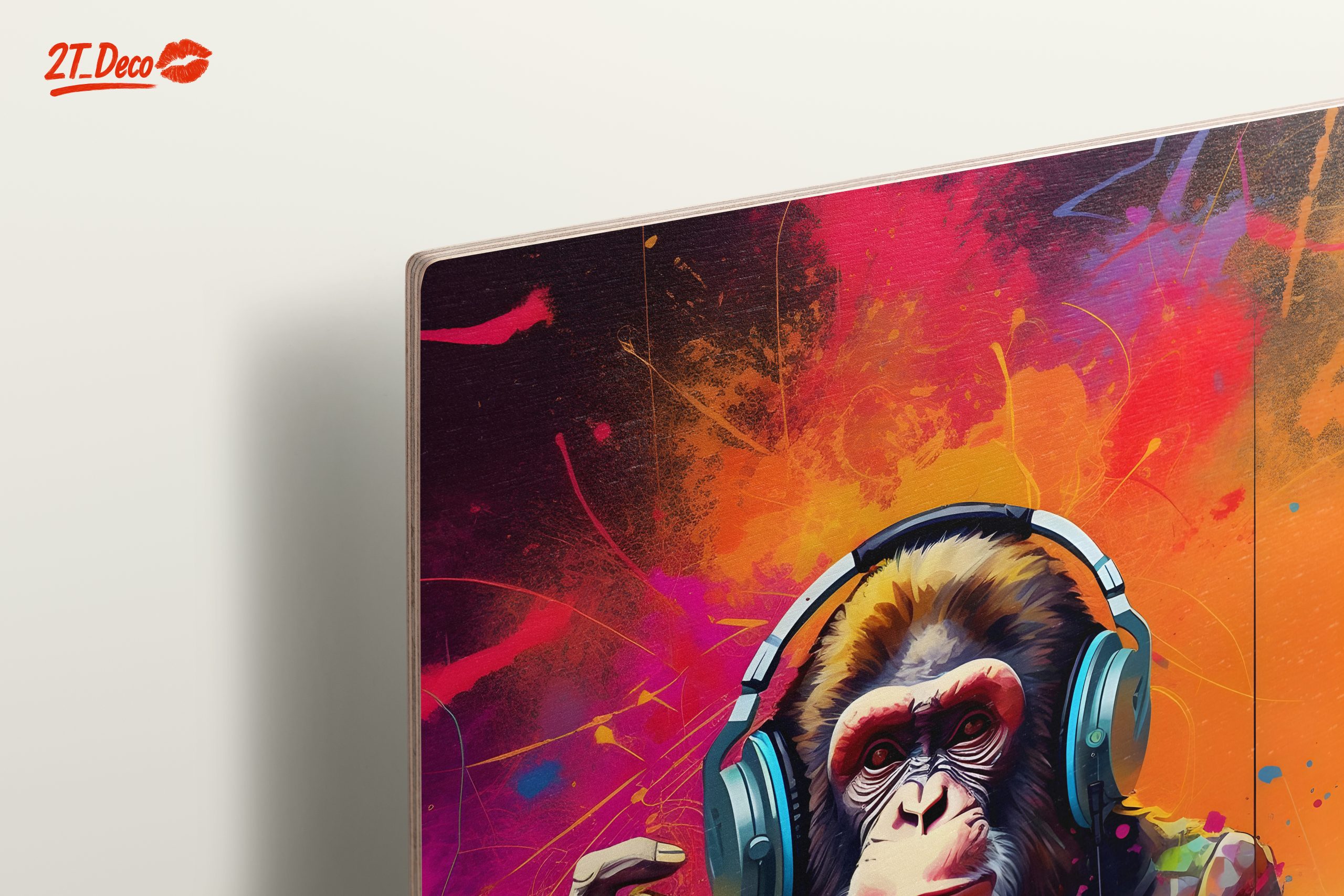 Colorful Musical Animal Artwork Featuring a Monkey - Image 15