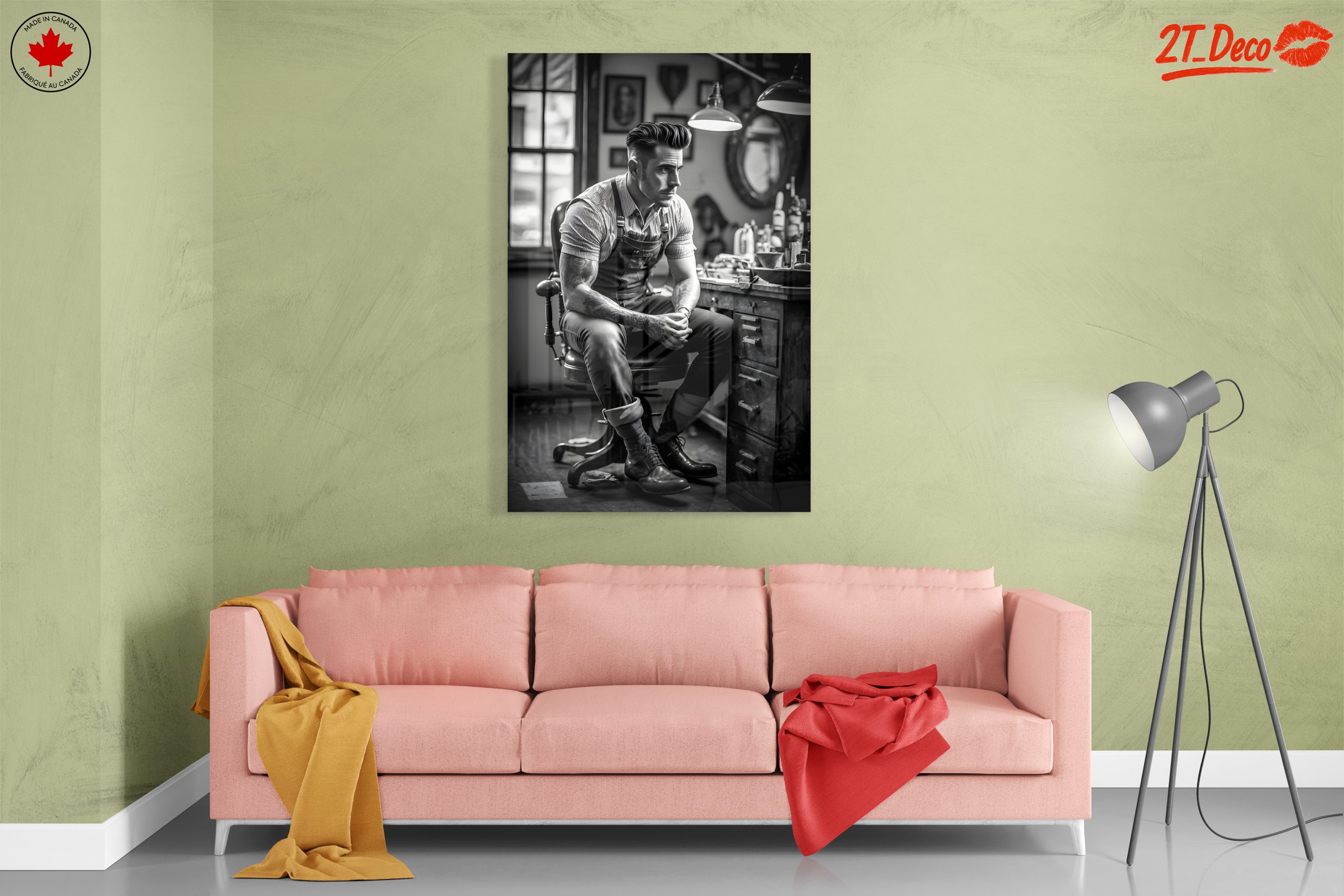 Stylish Bartender Portrayal in Black and White - Image 7