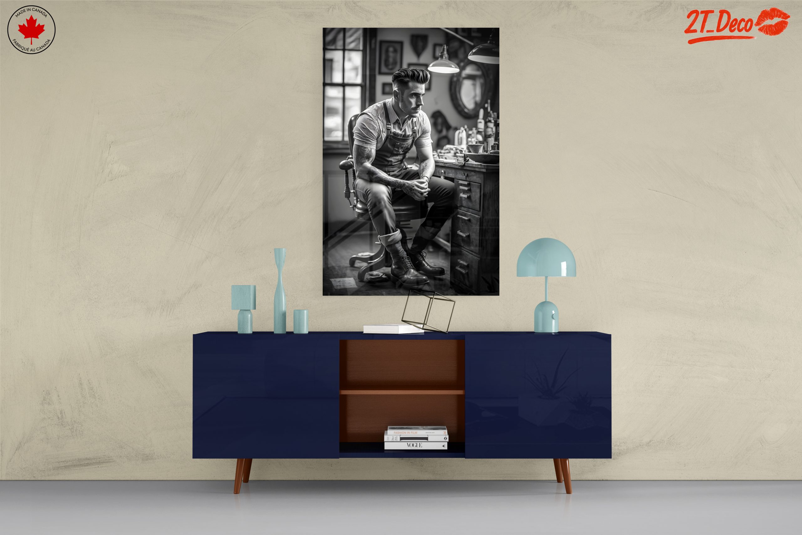 Stylish Bartender Portrayal in Black and White - Image 8