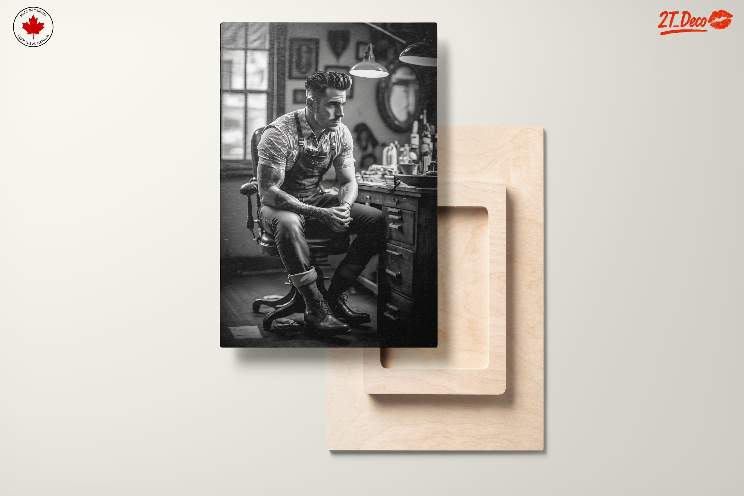 Stylish Bartender Portrayal in Black and White - Image 11