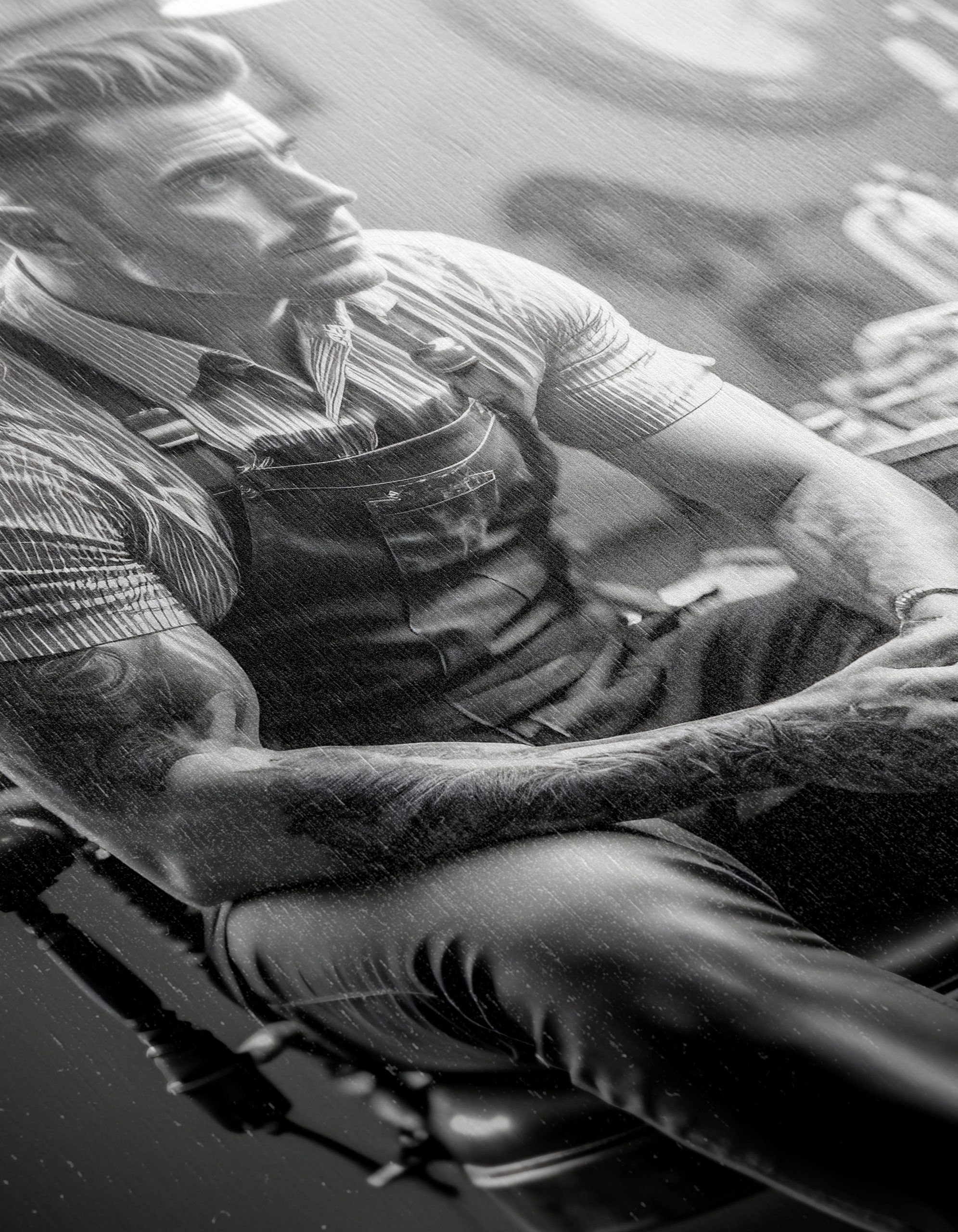 Stylish Bartender Portrayal in Black and White - Image 12