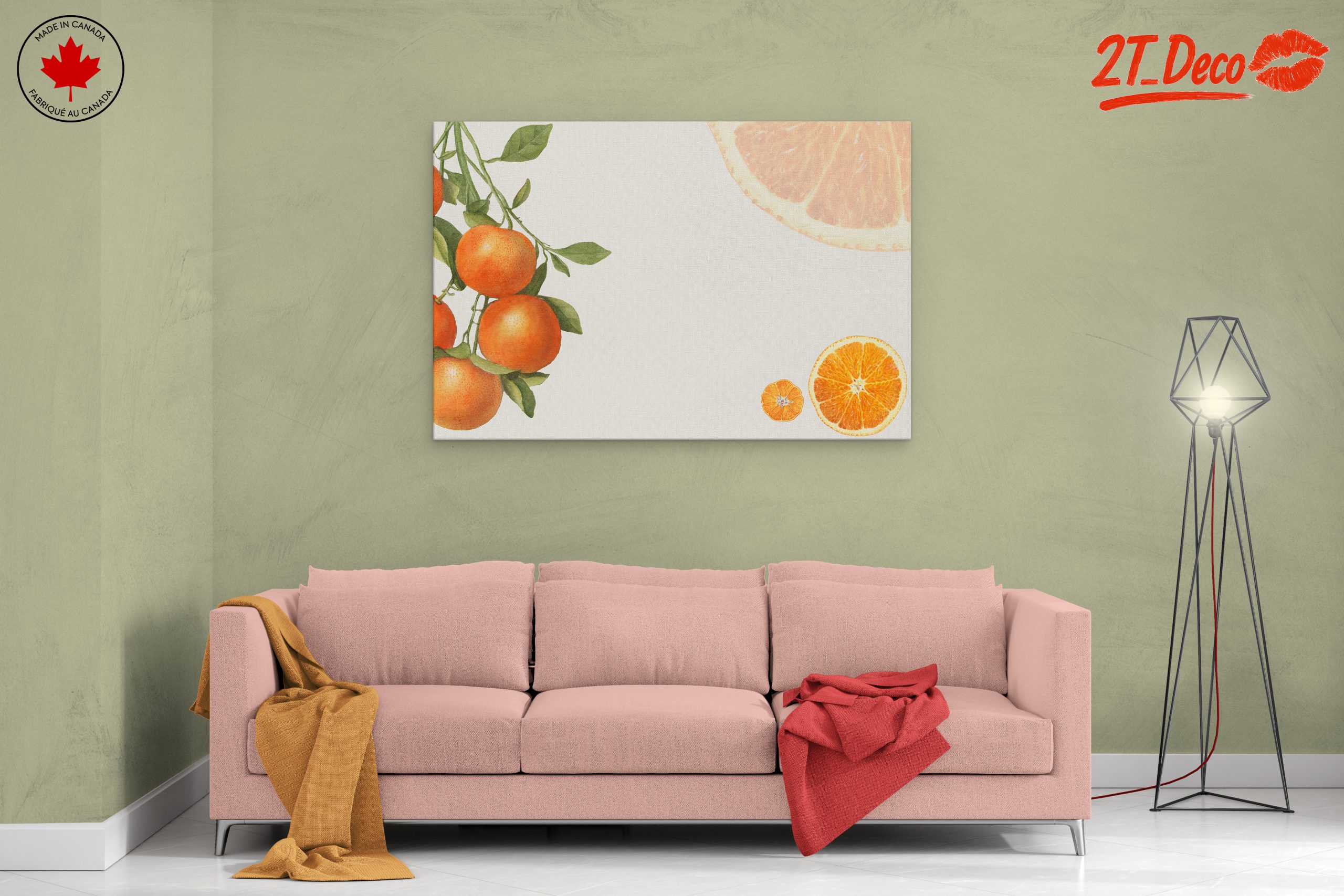 Beautiful Abstract Orange Fruit Art - Image 2