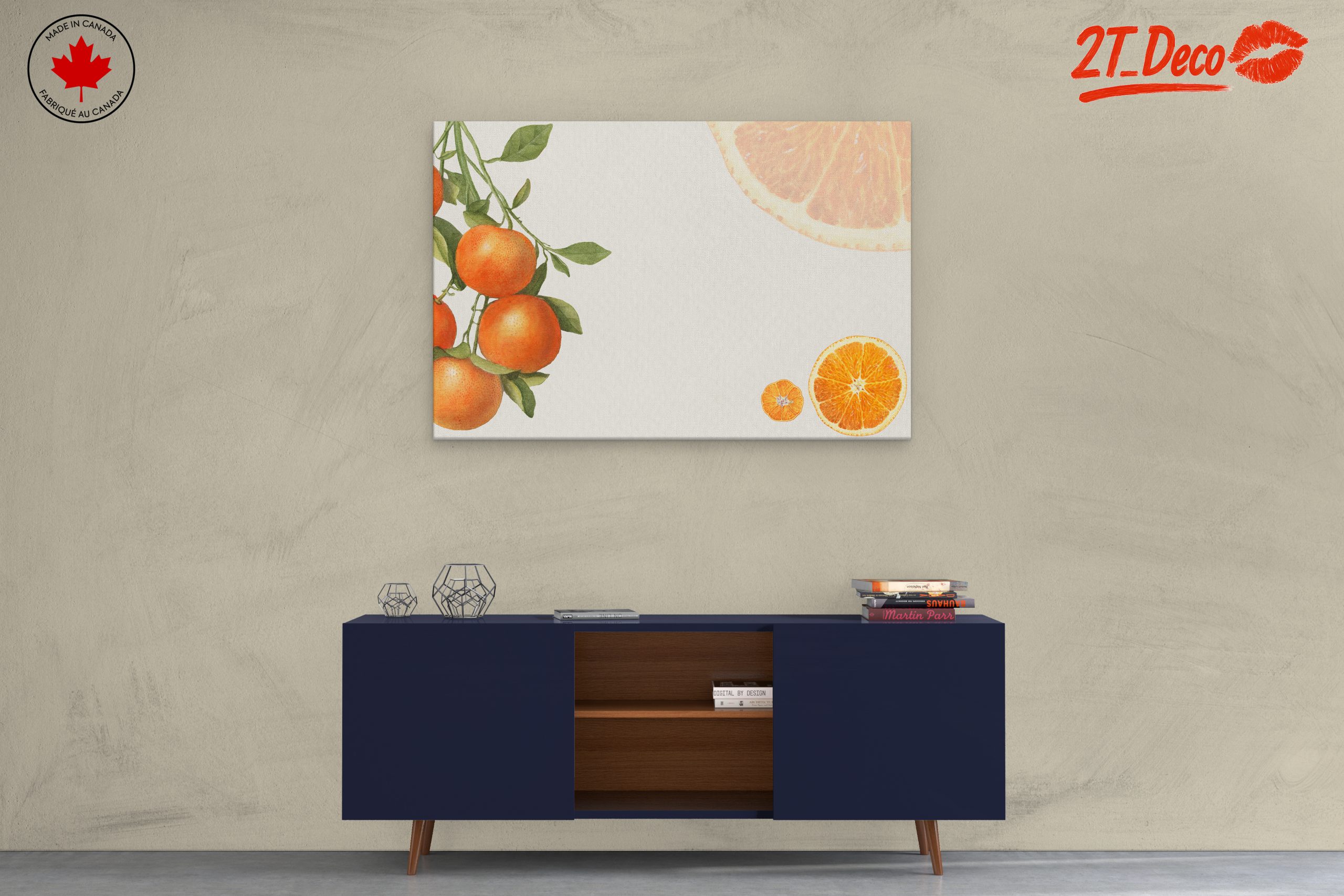 Beautiful Abstract Orange Fruit Art - Image 3