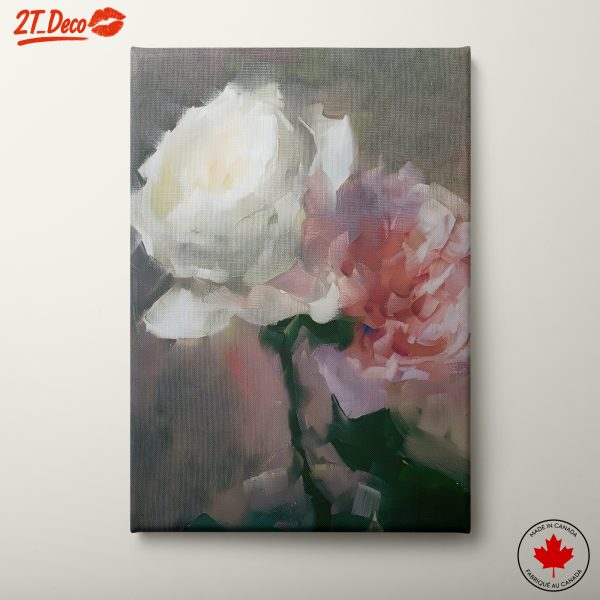 Soft Floral Arrangement Art for Home Decor