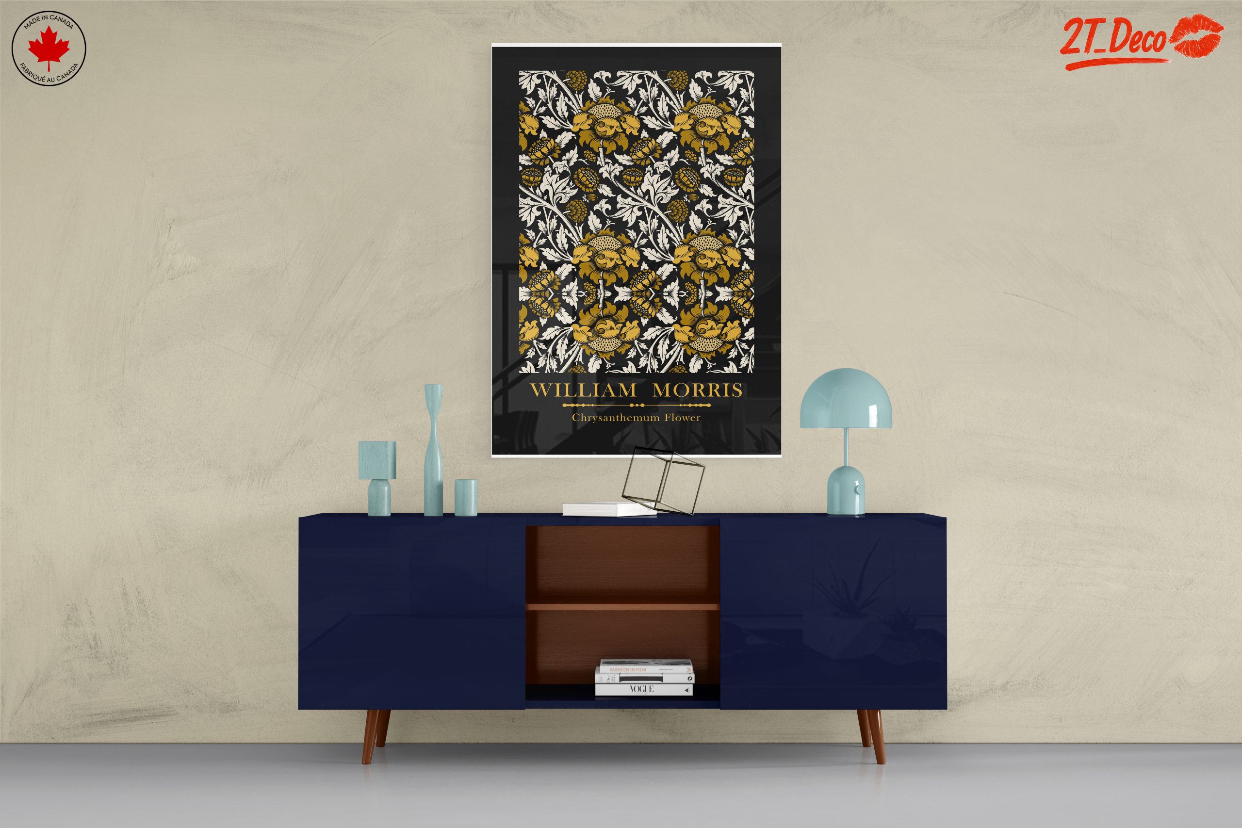 William Morris Chrysanthemum Flower Art - Image 8