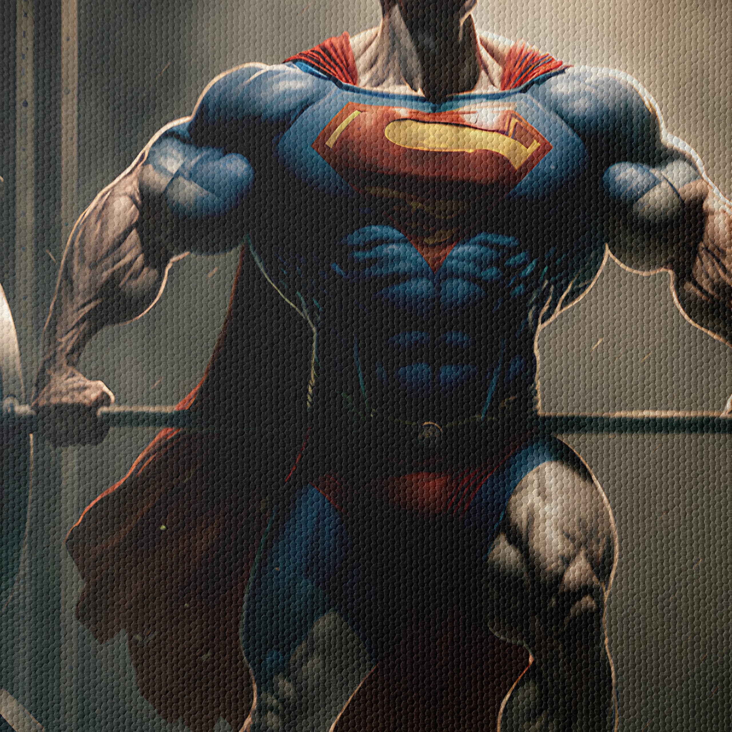 Superman Lifting Weights Art - Image 4