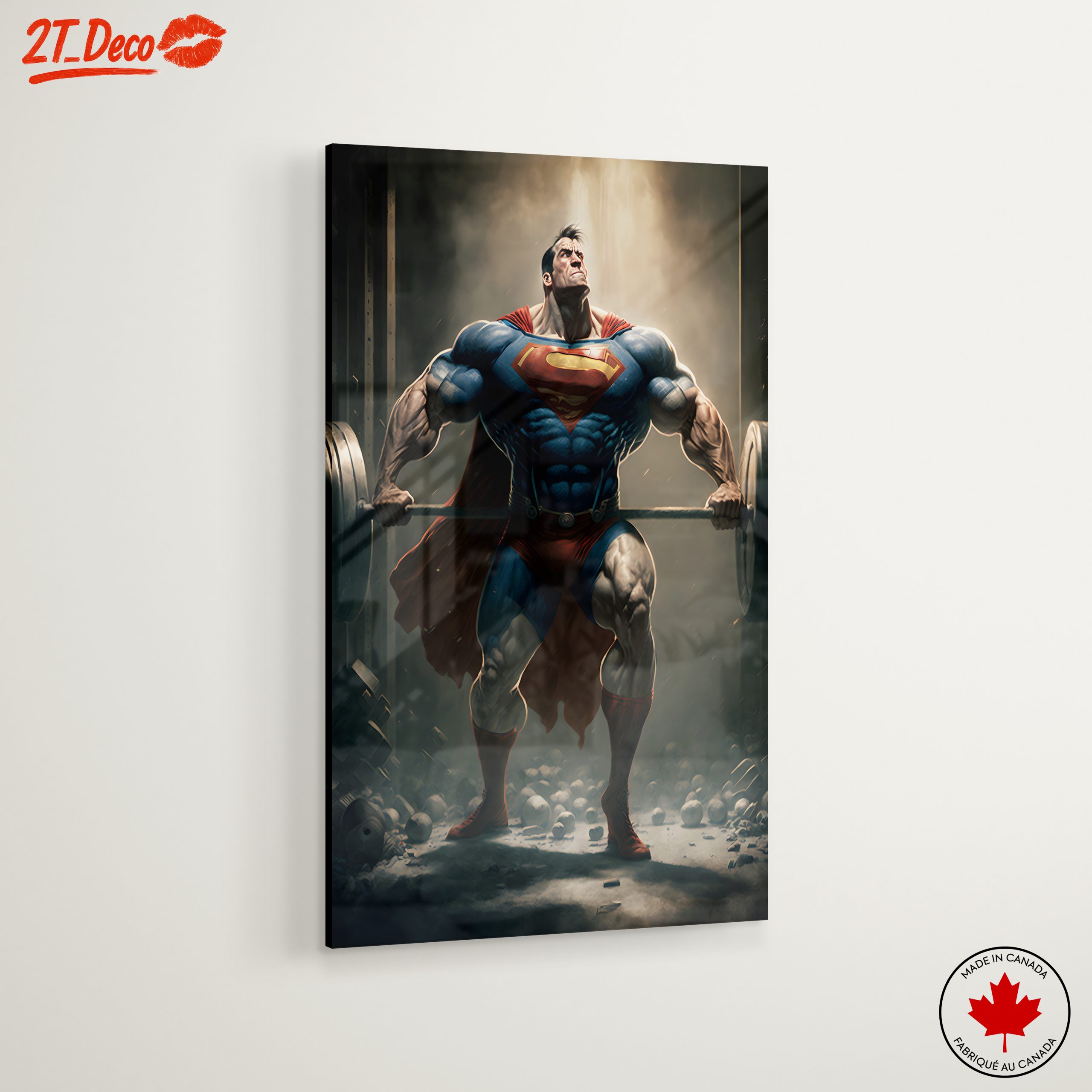 Superman Lifting Weights Art - Image 6