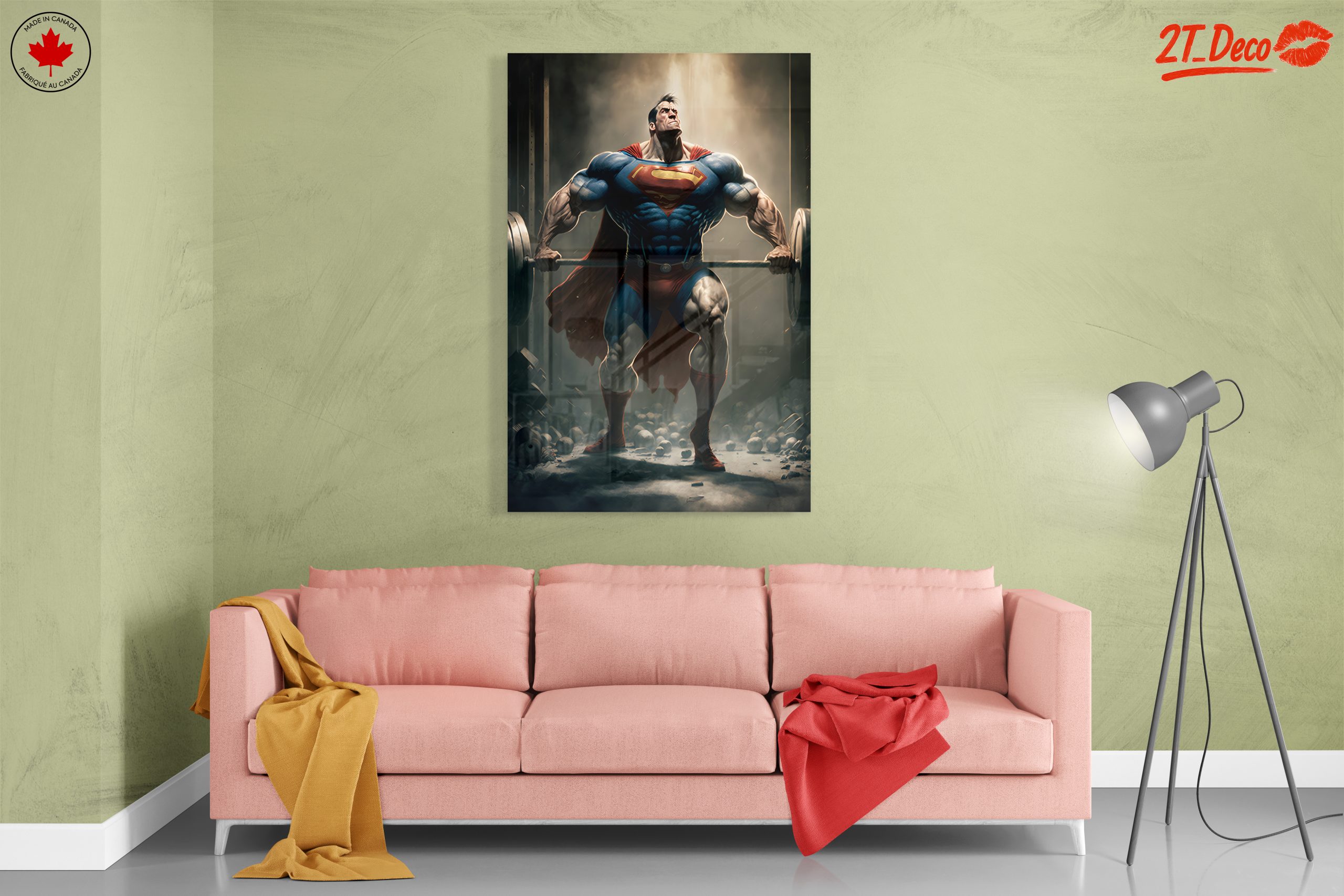 Superman Lifting Weights Art - Image 7