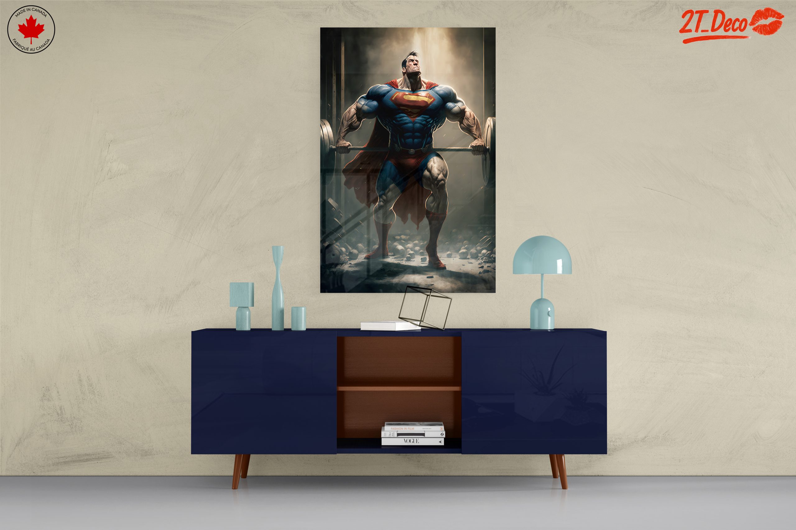 Superman Lifting Weights Art - Image 8