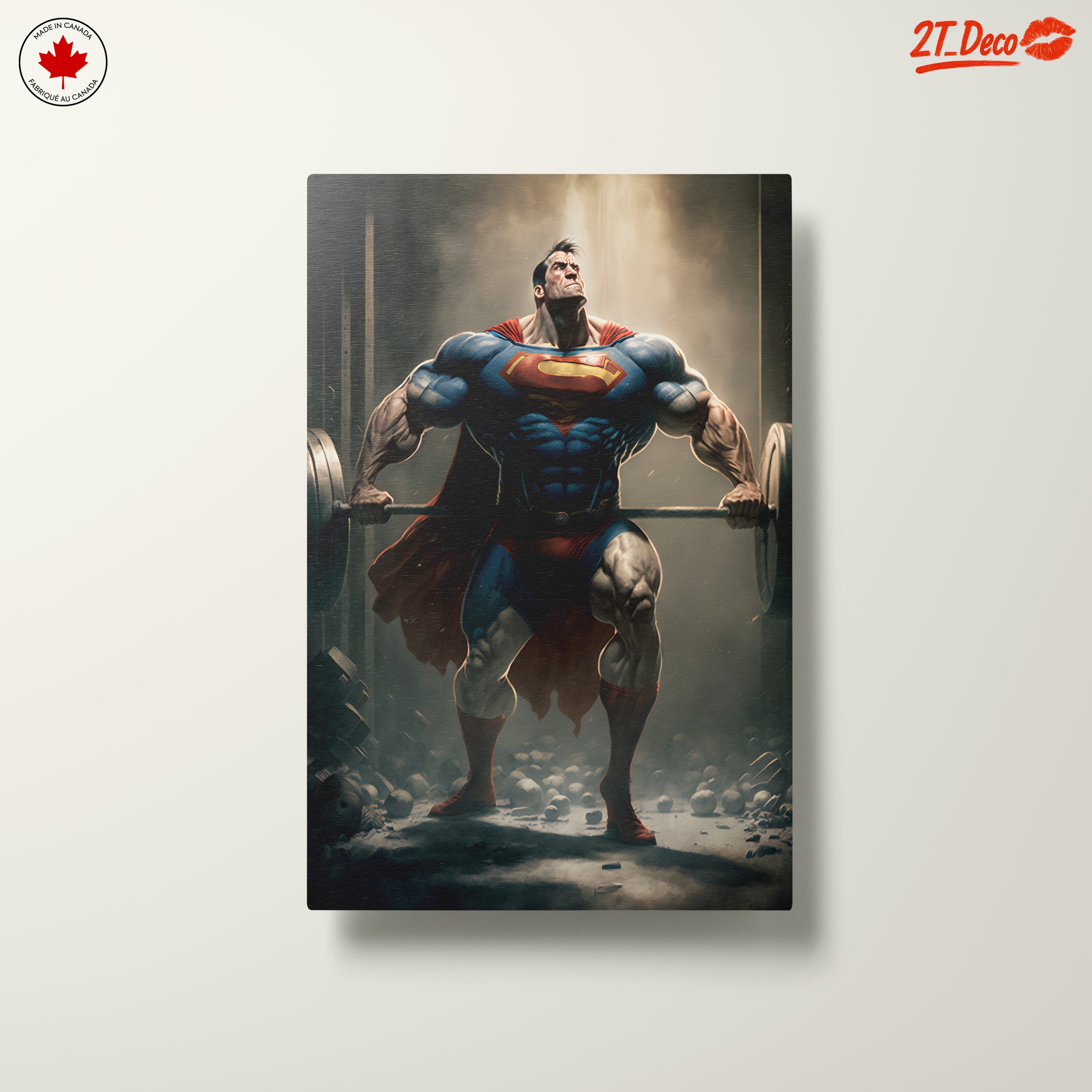 Superman Lifting Weights Art - Image 10