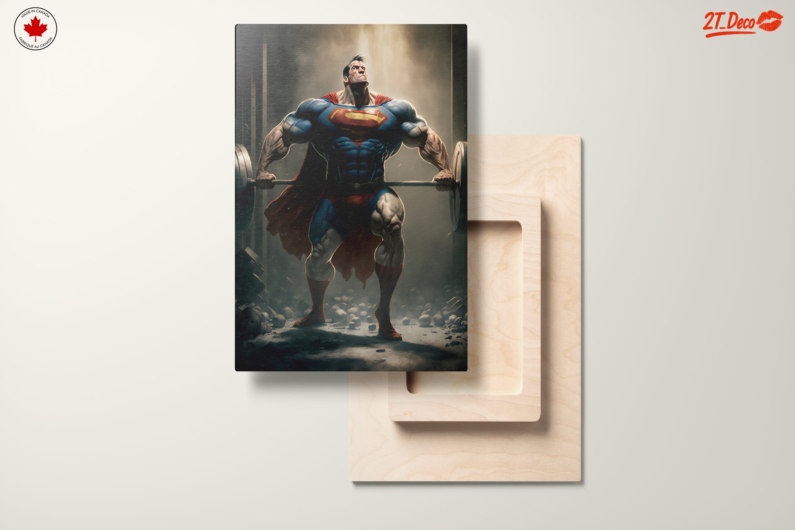 Superman Lifting Weights Art - Image 11