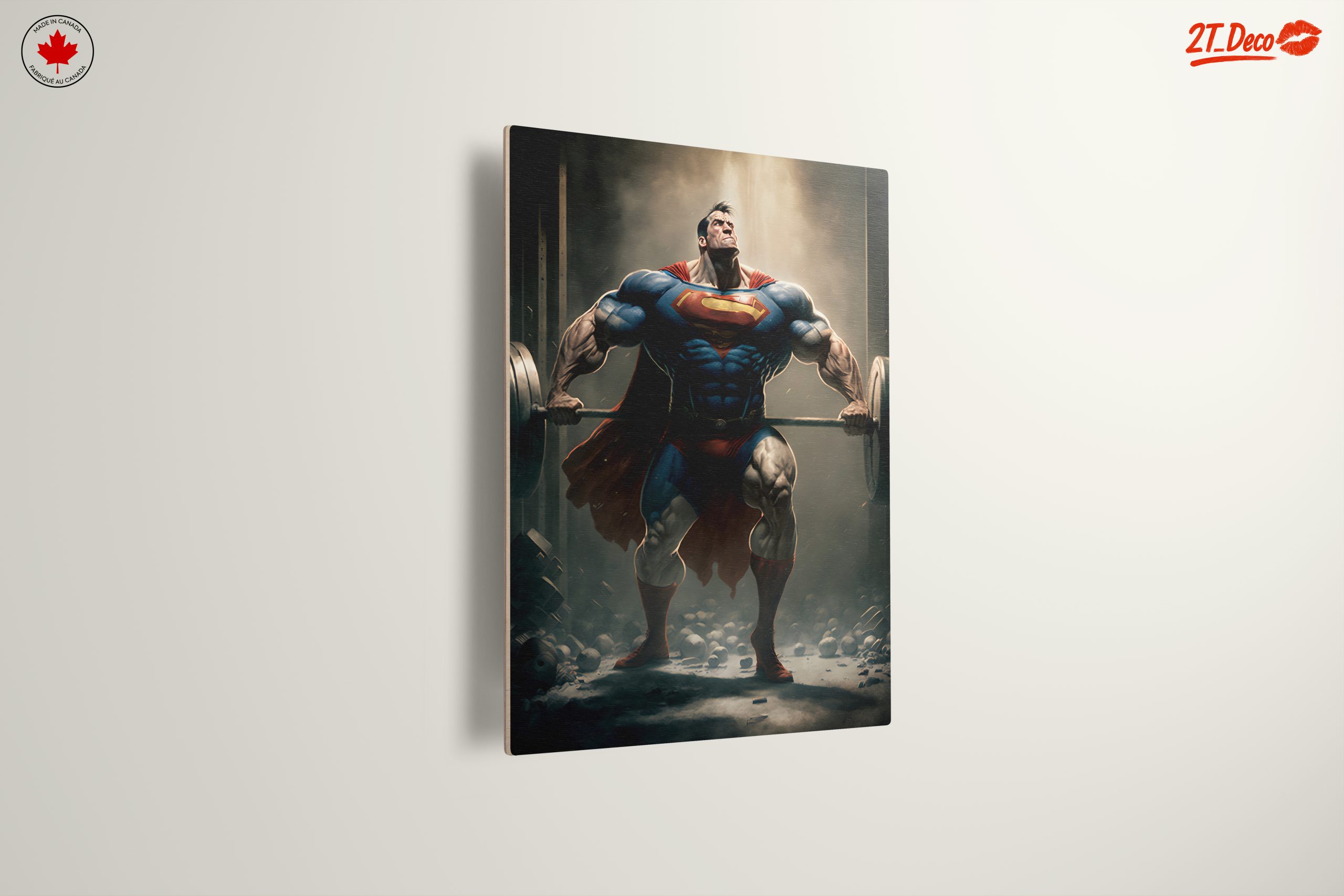 Superman Lifting Weights Art - Image 13