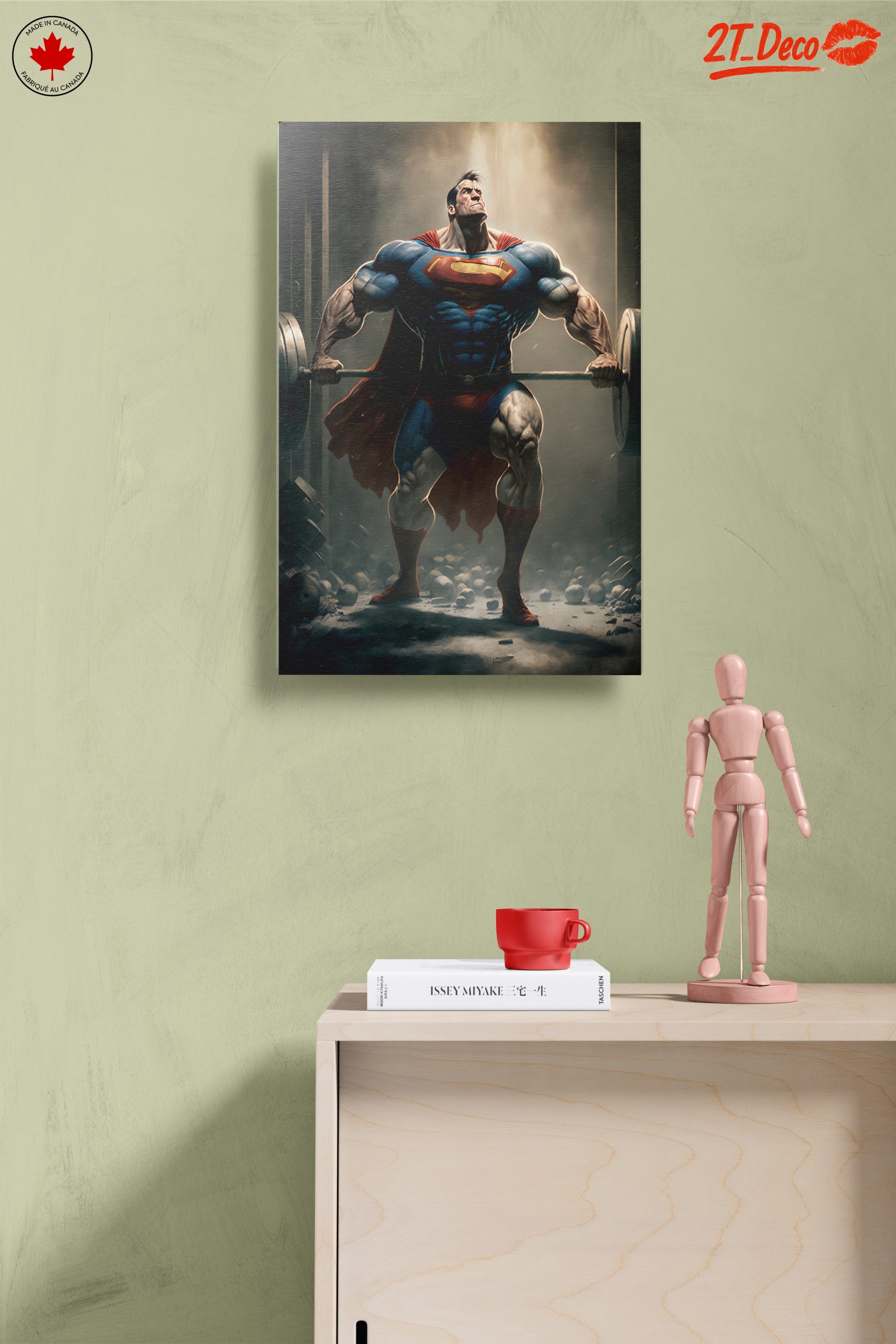 Superman Lifting Weights Art - Image 14