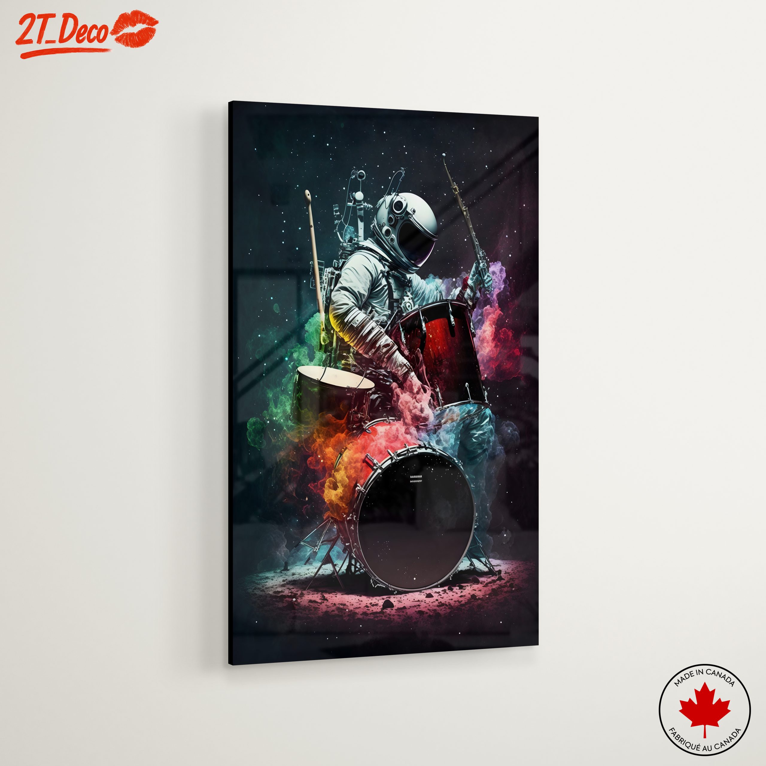 Astronaut Playing Drum in Colorful Space - Image 6