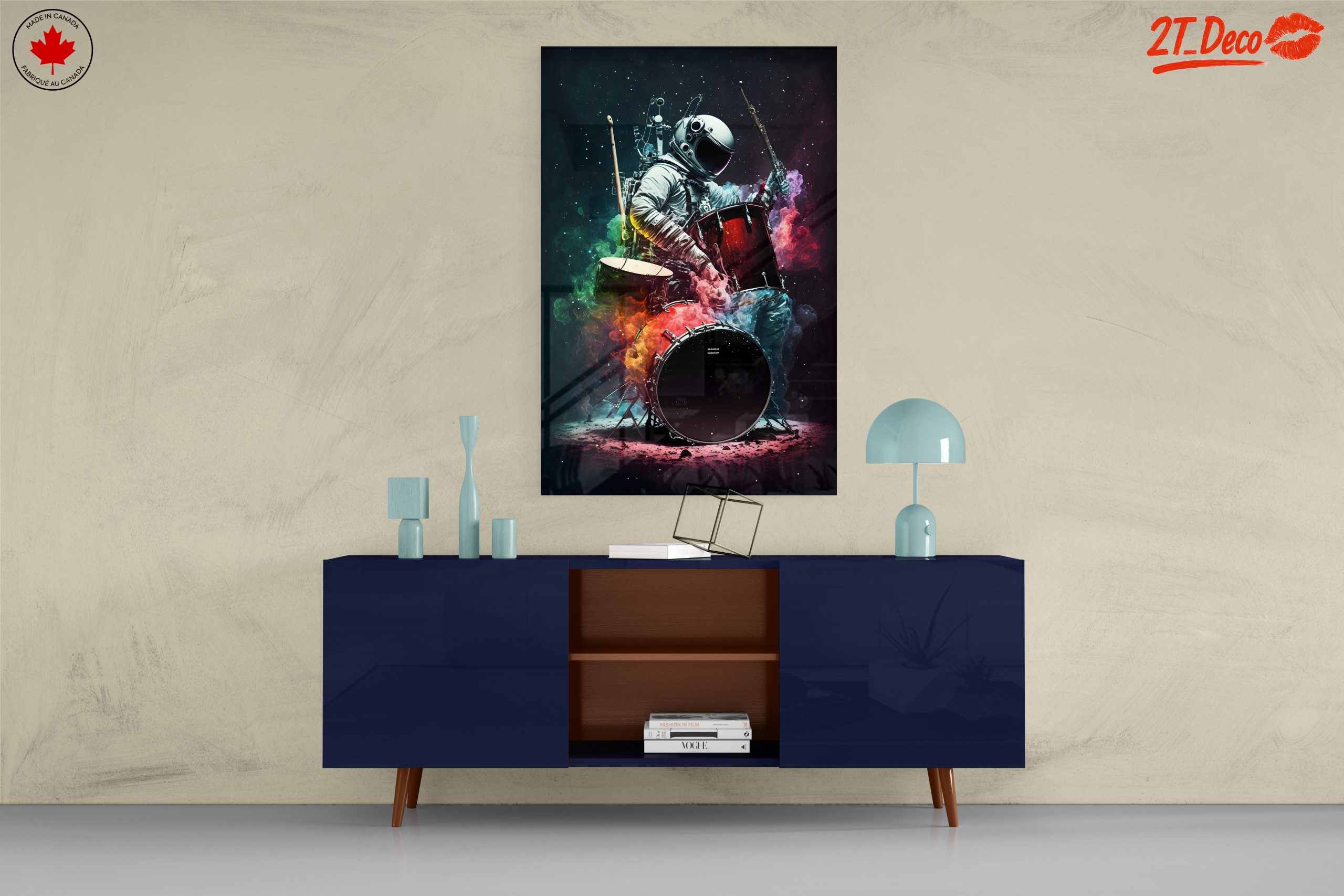 Astronaut Playing Drum in Colorful Space - Image 8