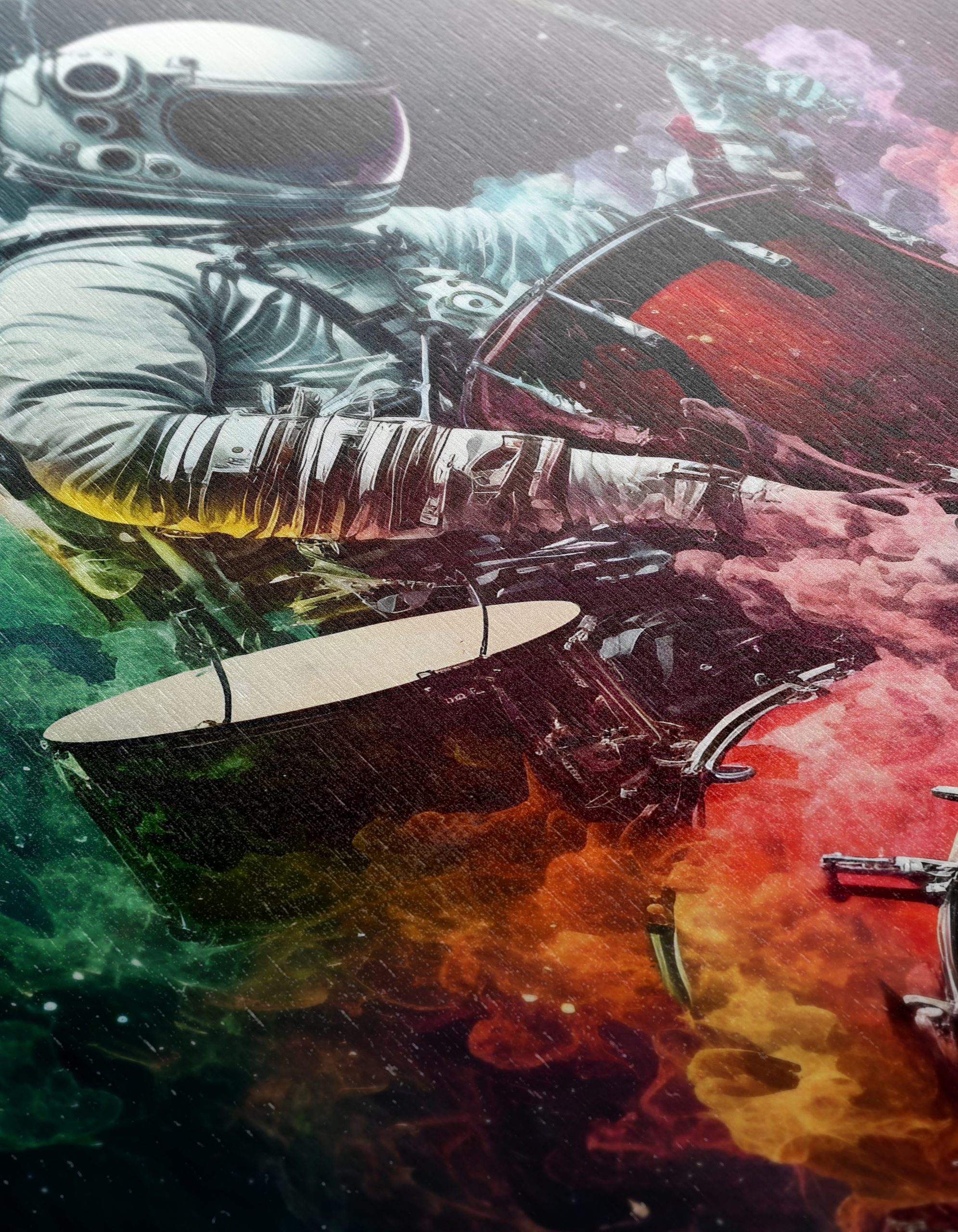 Astronaut Playing Drum in Colorful Space - Image 12