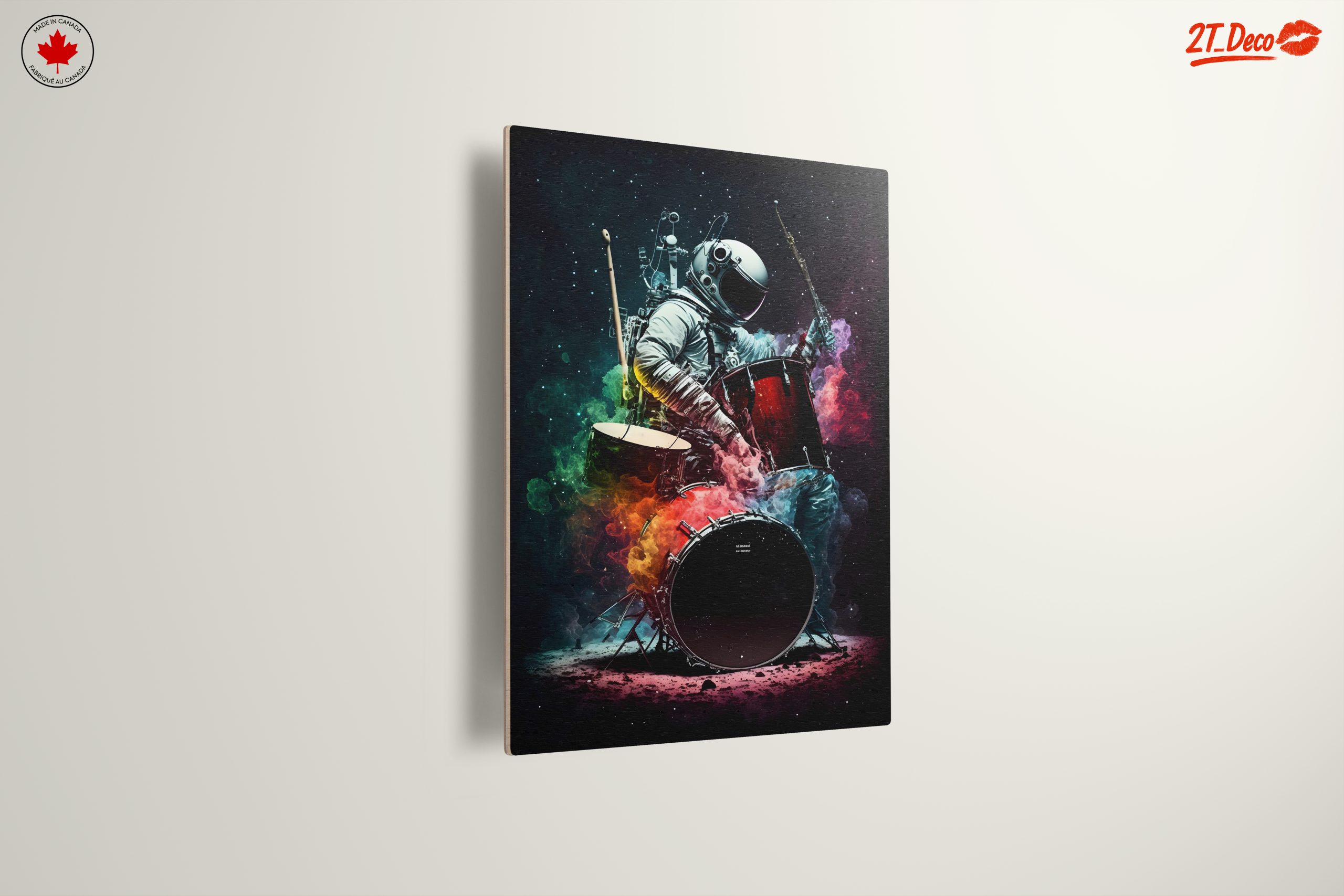 Astronaut Playing Drum in Colorful Space - Image 13