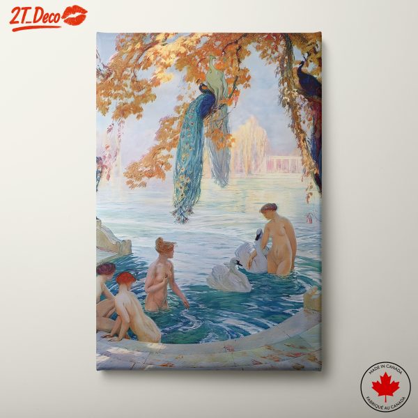 Serene Figurative Nature Scene with Swans