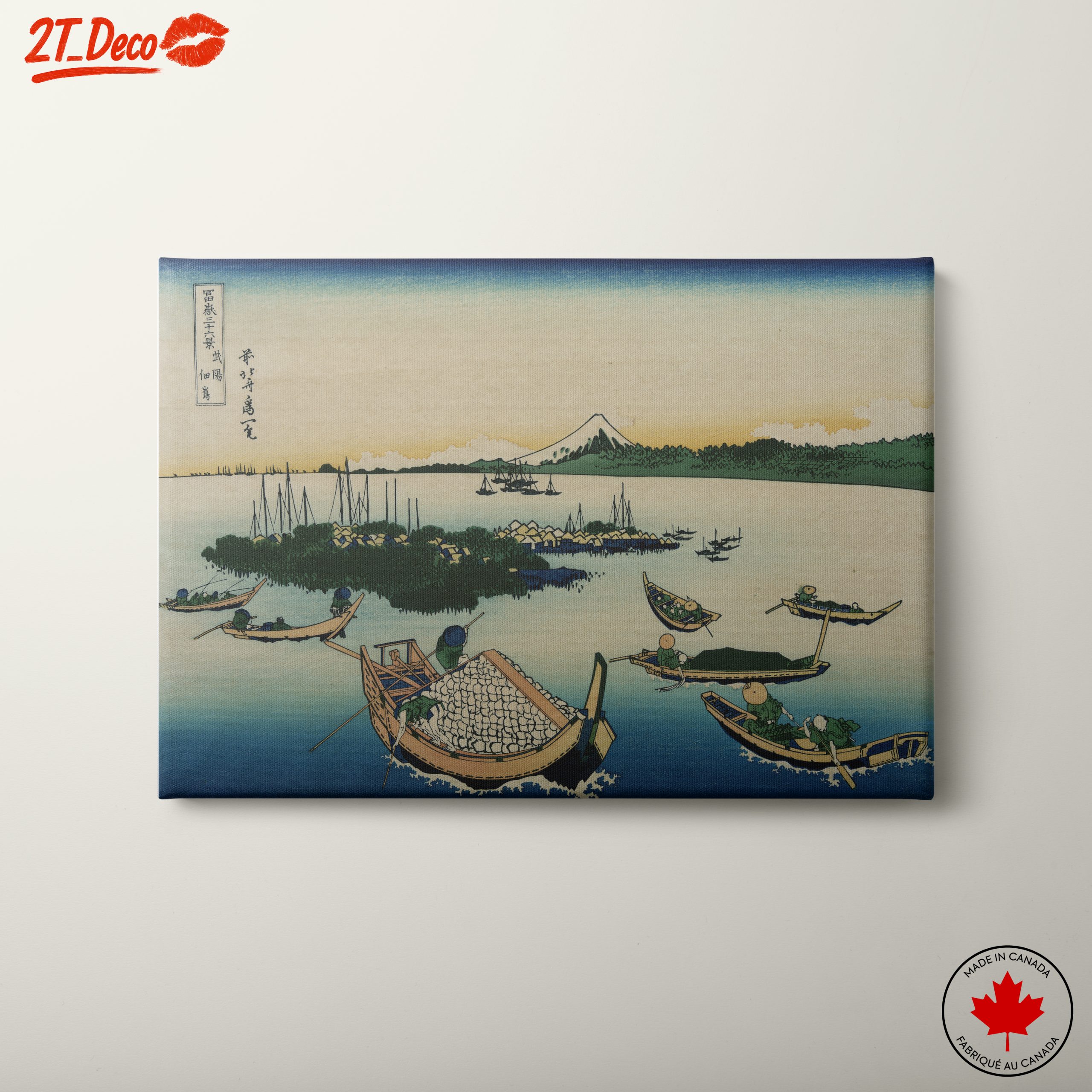 Traditional Japanese Landscape with Boats