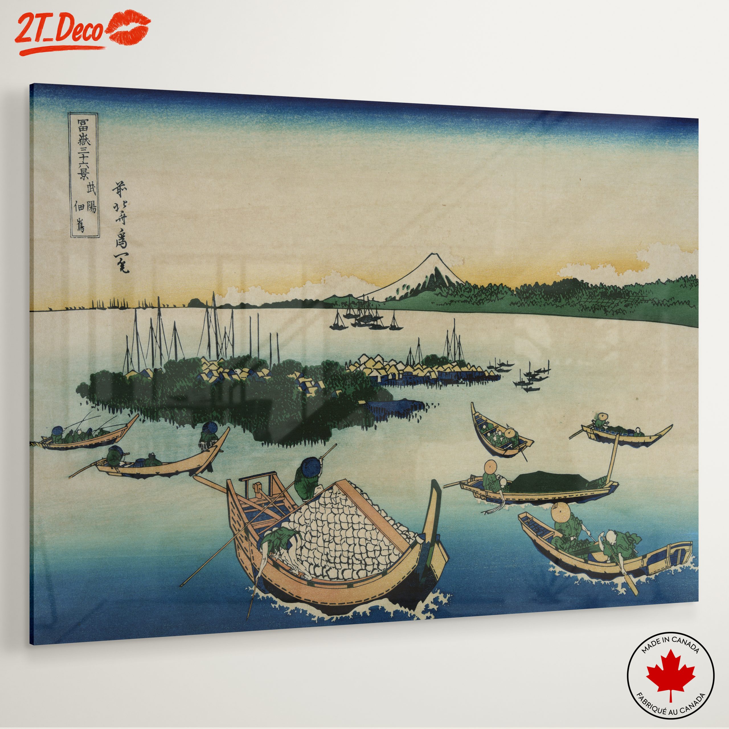 Traditional Japanese Landscape with Boats - Image 6