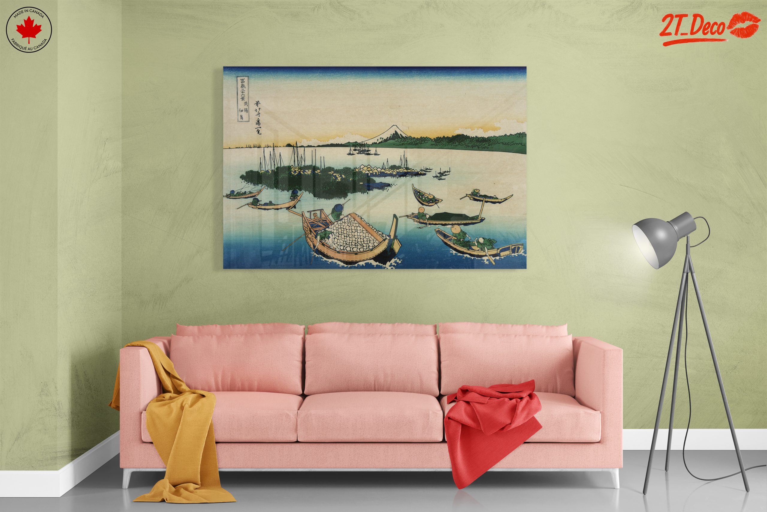 Traditional Japanese Landscape with Boats - Image 7