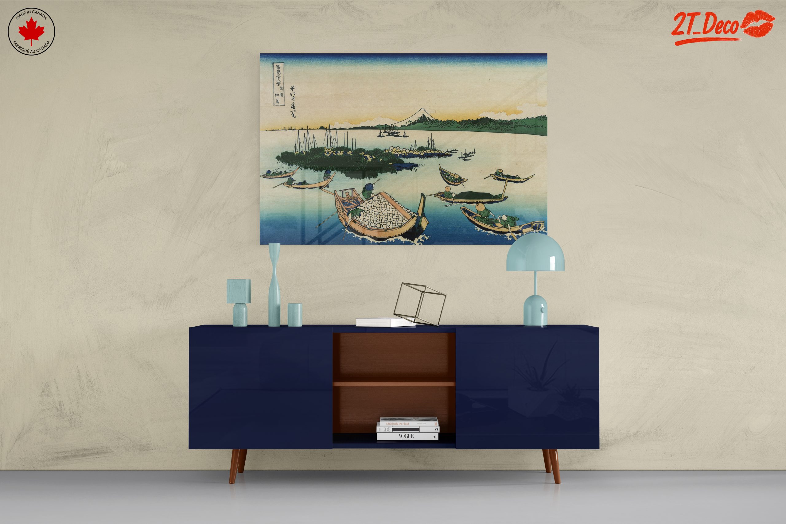 Traditional Japanese Landscape with Boats - Image 8