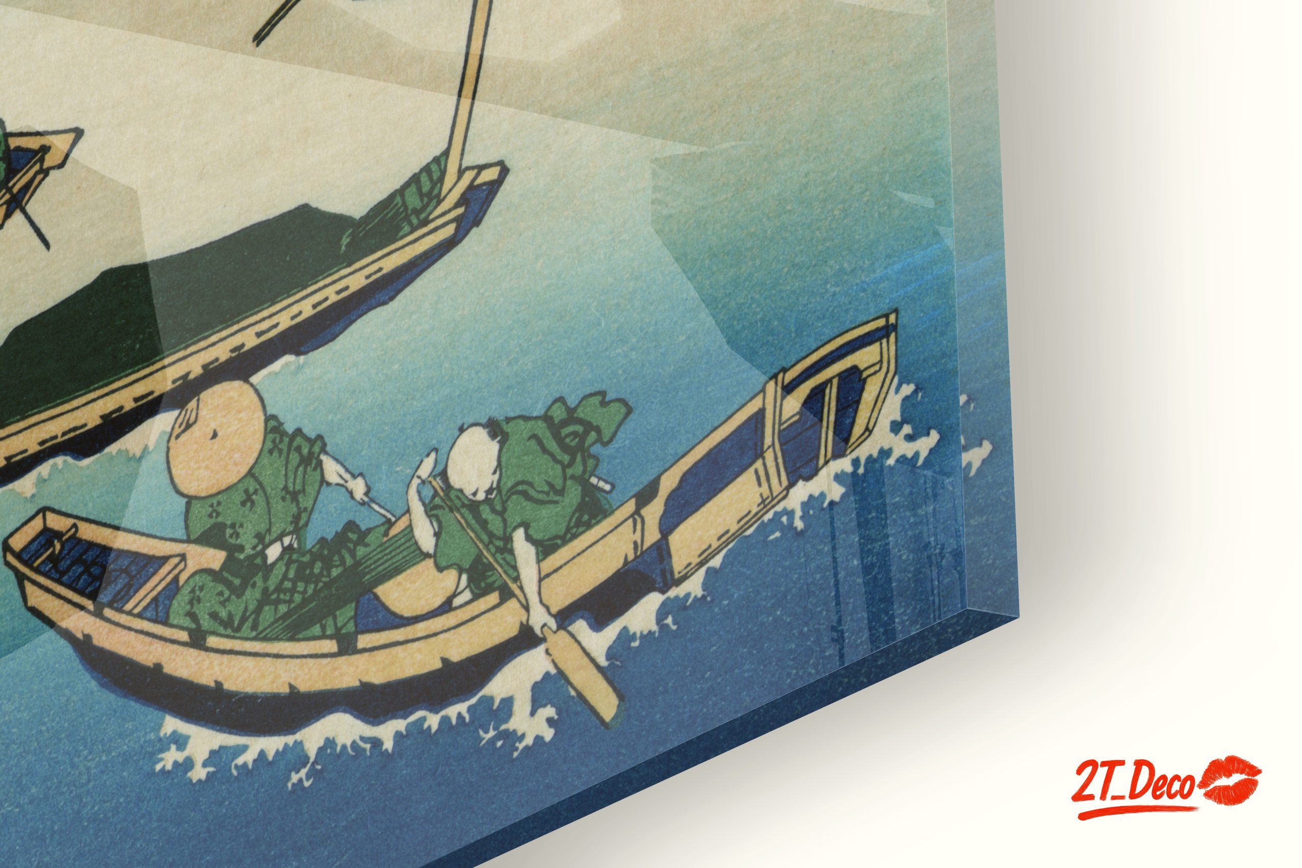 Traditional Japanese Landscape with Boats - Image 9