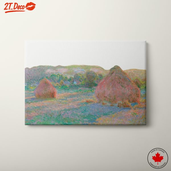Impressionist Haystacks in a Pastoral Landscape