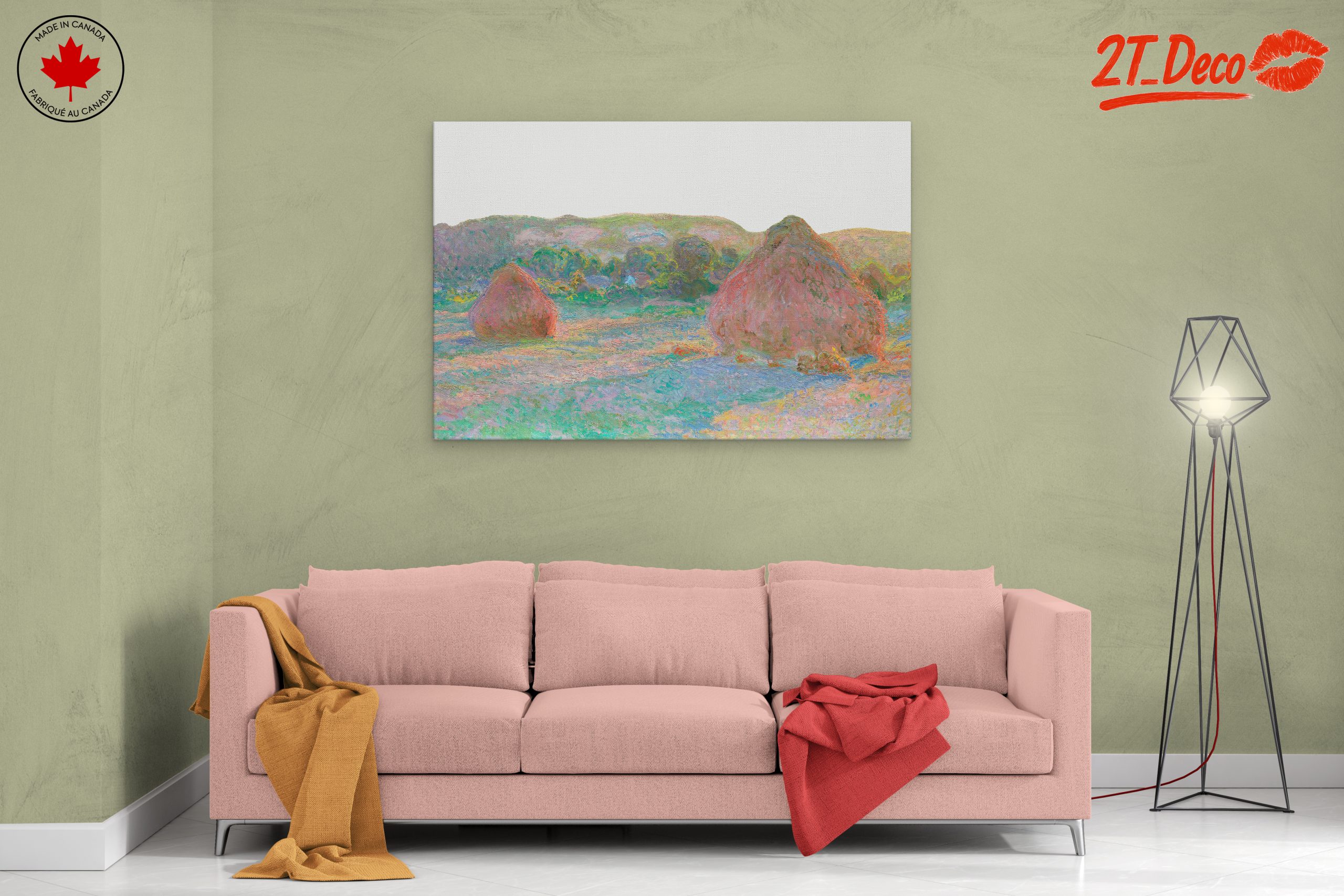 Impressionist Haystacks in a Pastoral Landscape - Image 2