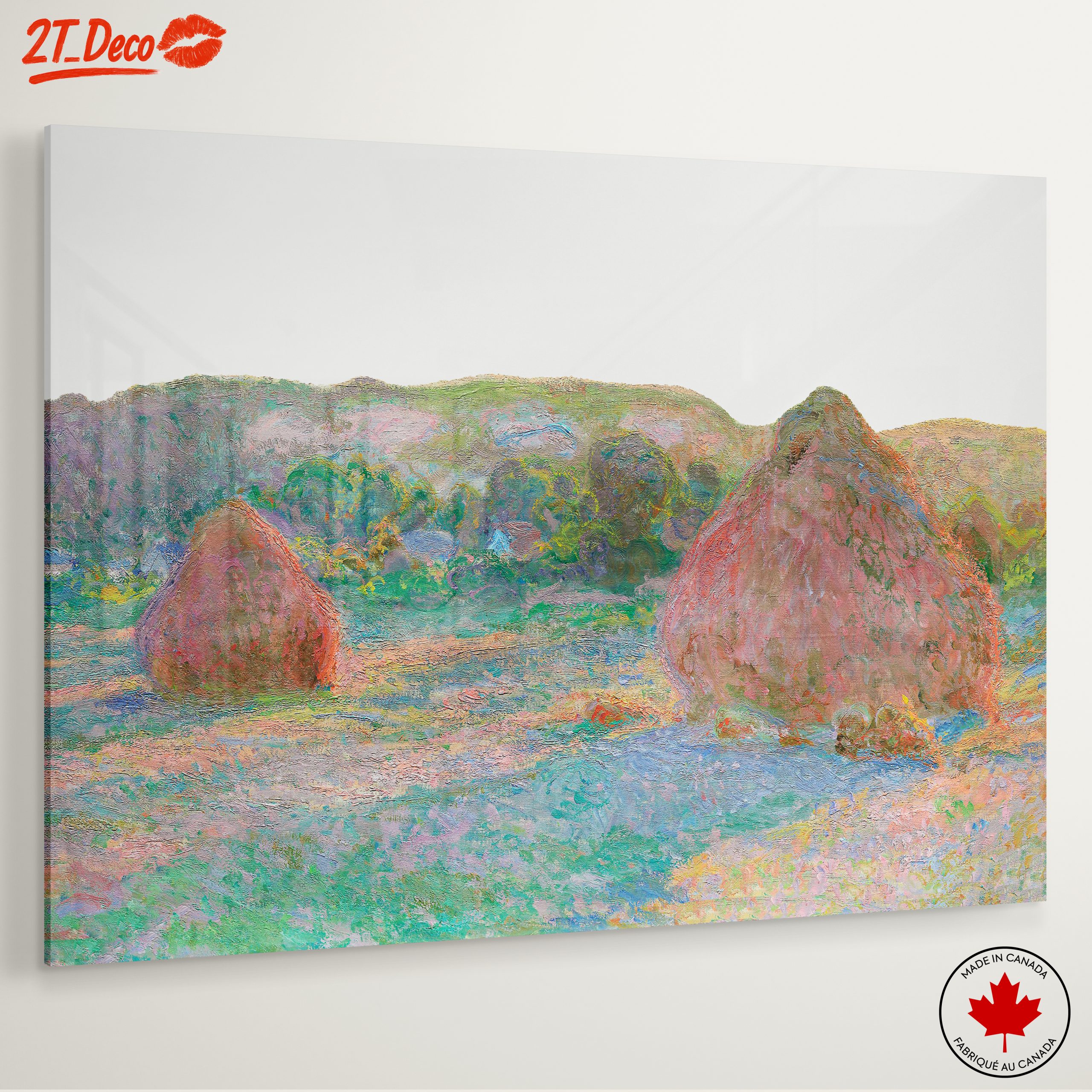 Impressionist Haystacks in a Pastoral Landscape - Image 6