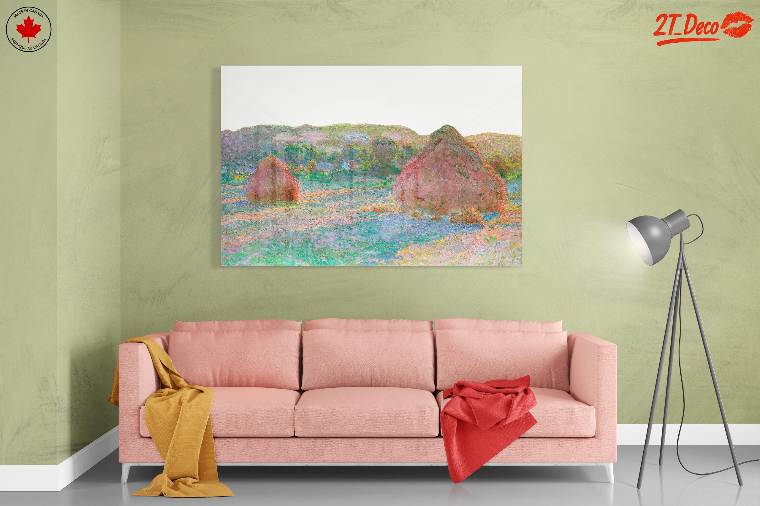 Impressionist Haystacks in a Pastoral Landscape - Image 7