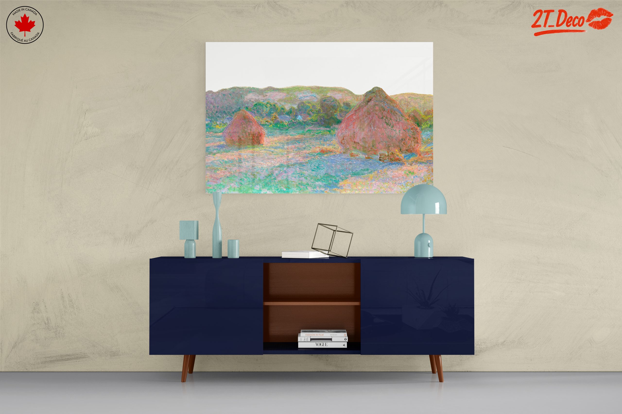 Impressionist Haystacks in a Pastoral Landscape - Image 8