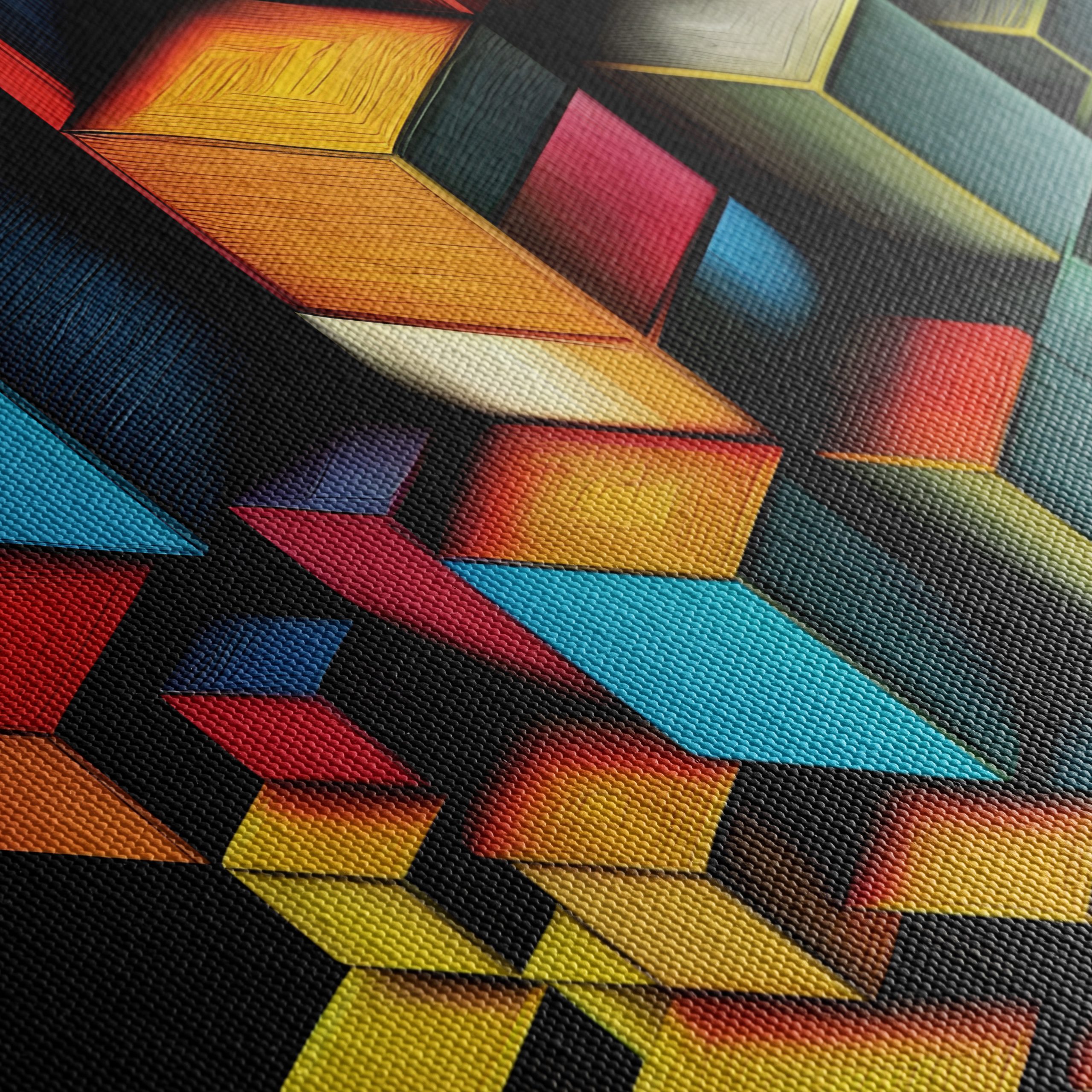 Colorful Dynamic Abstract Cube Art - Image 5