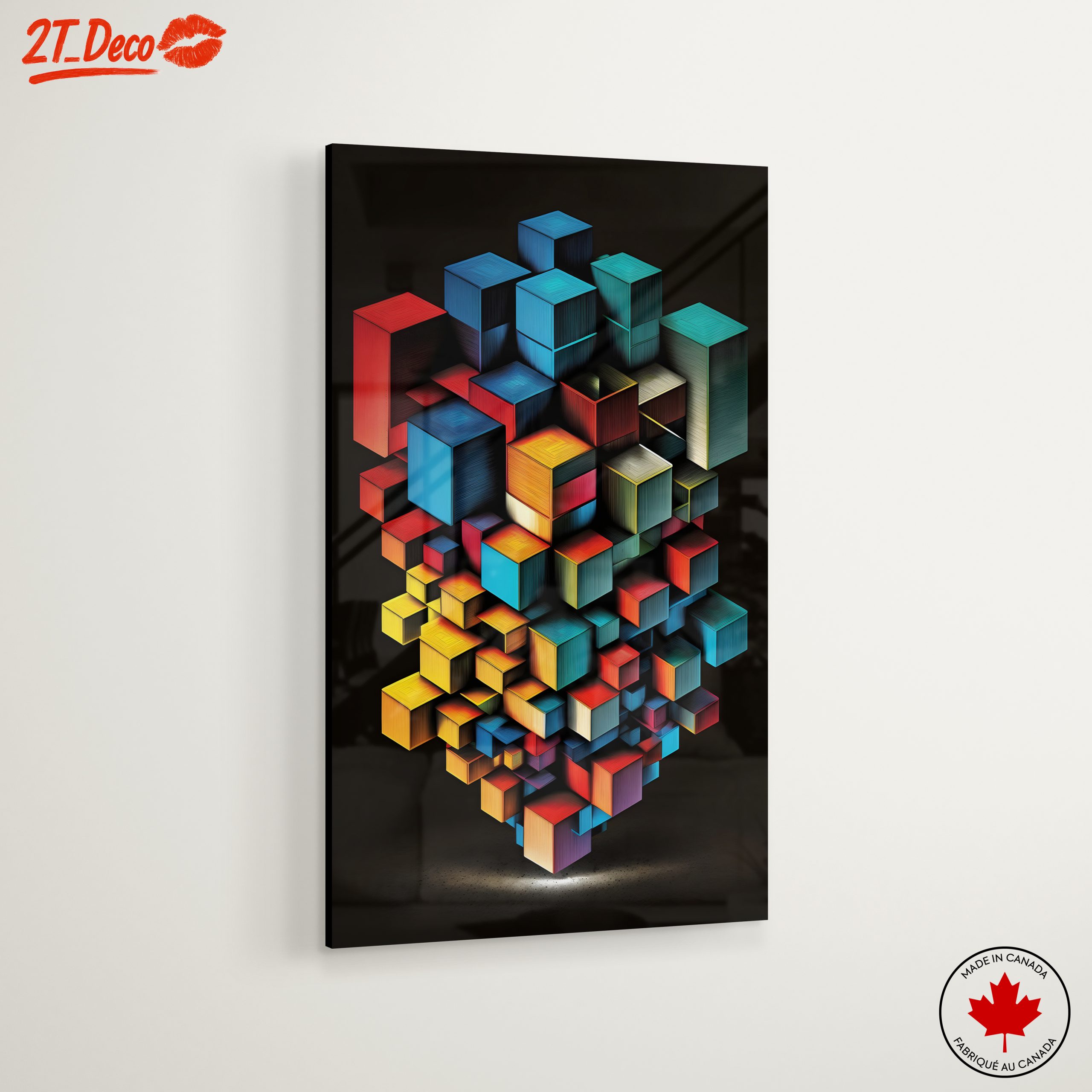 Colorful Dynamic Abstract Cube Art - Image 6
