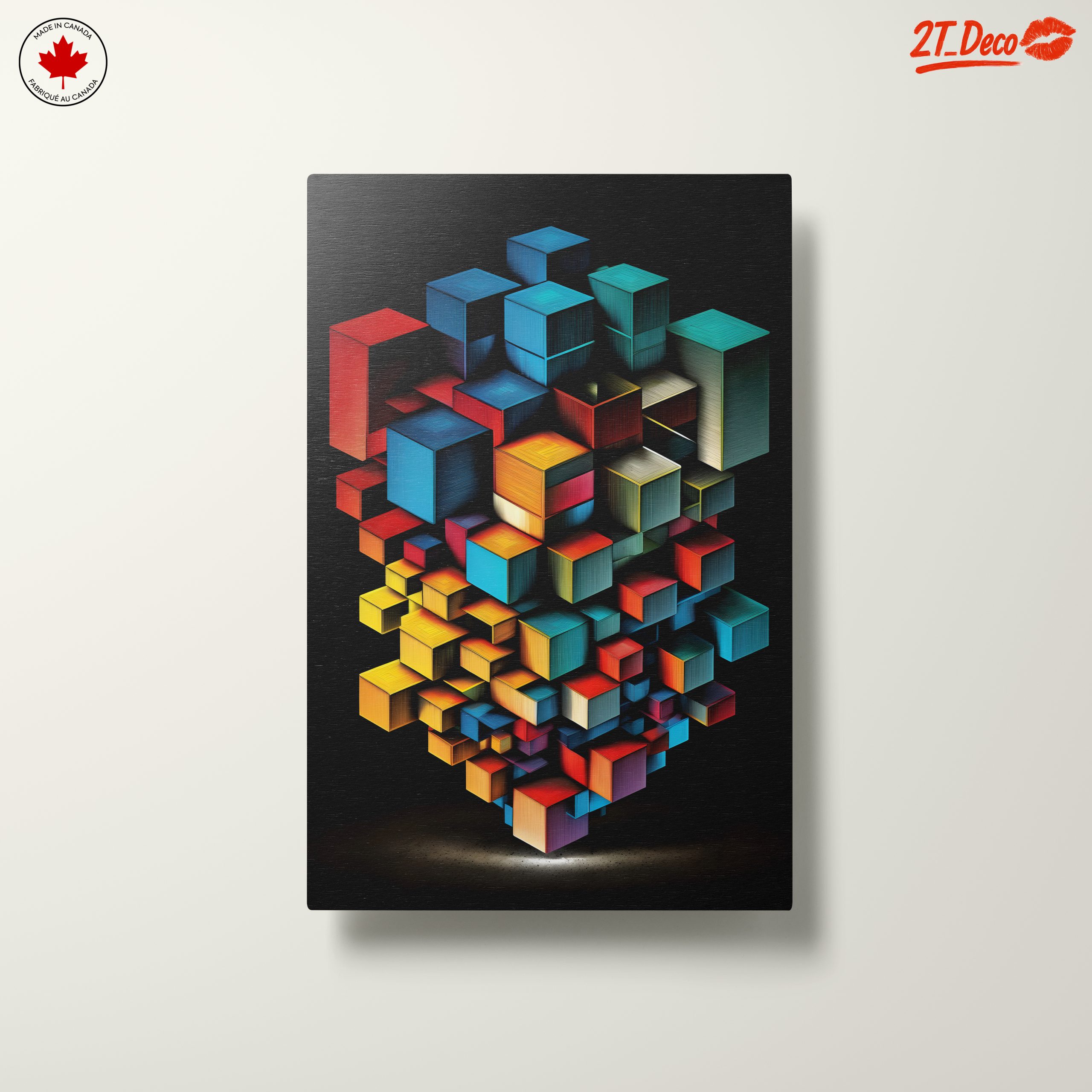 Colorful Dynamic Abstract Cube Art - Image 10