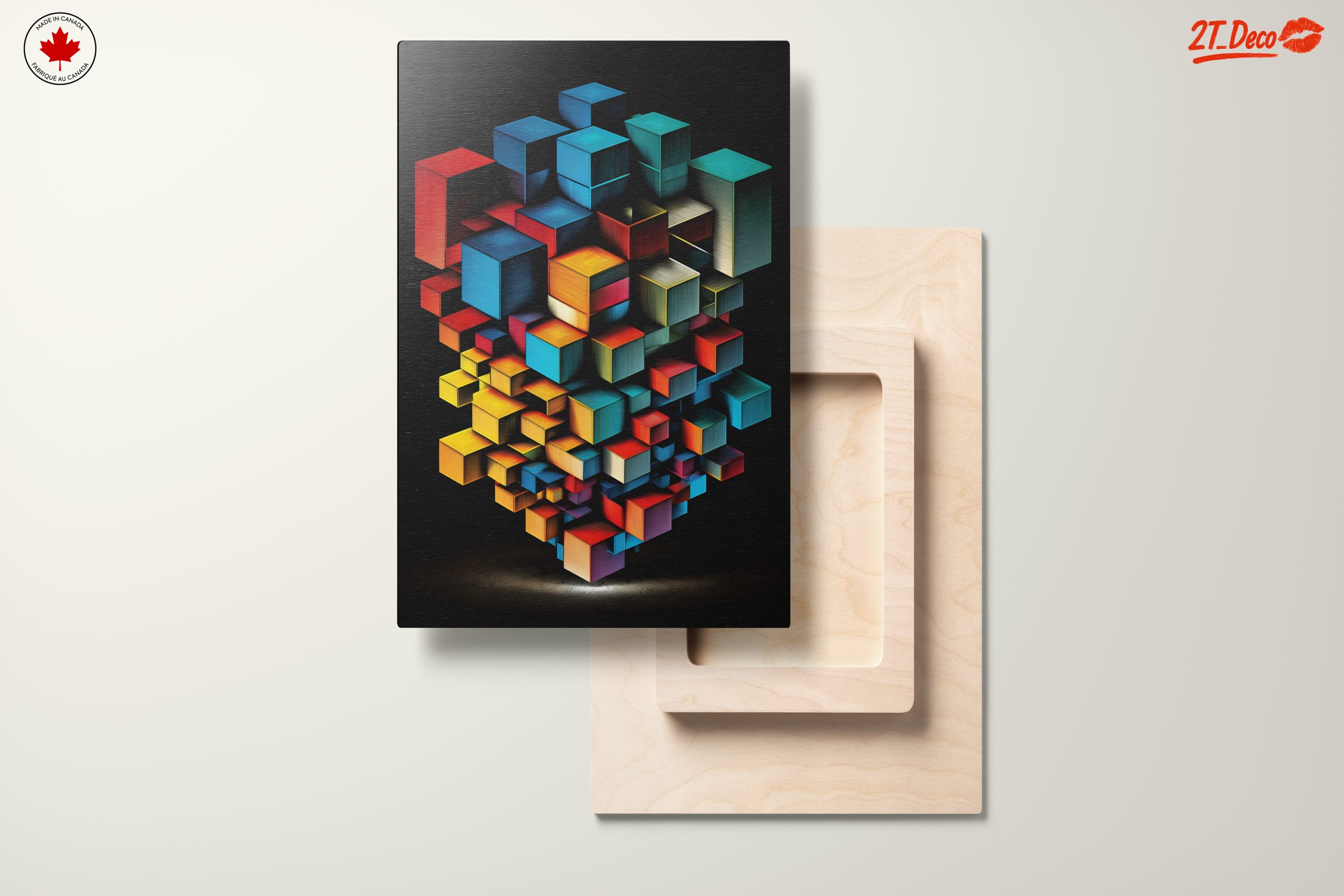 Colorful Dynamic Abstract Cube Art - Image 11
