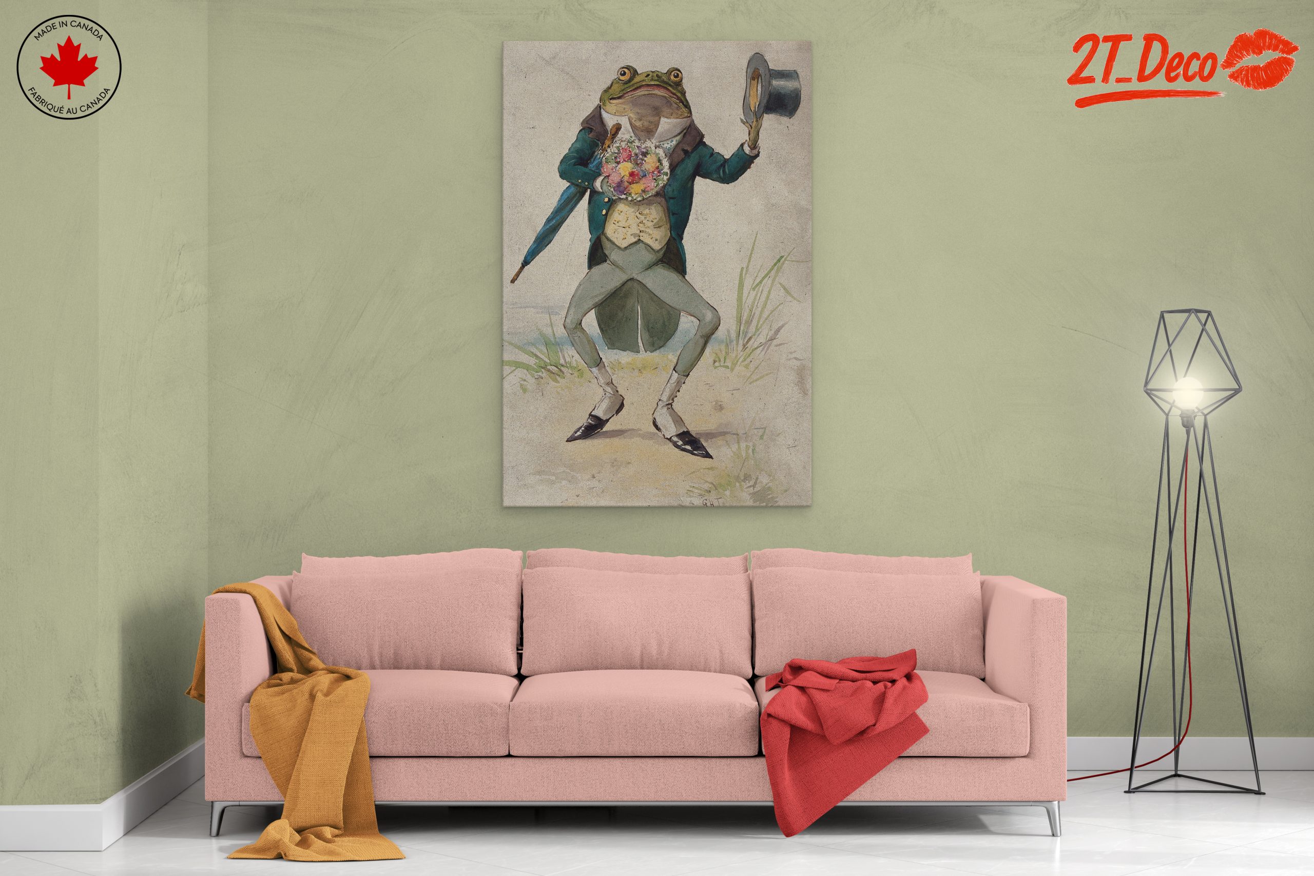 Elegant Frog in a Top Hat Holding Flowers - Image 2