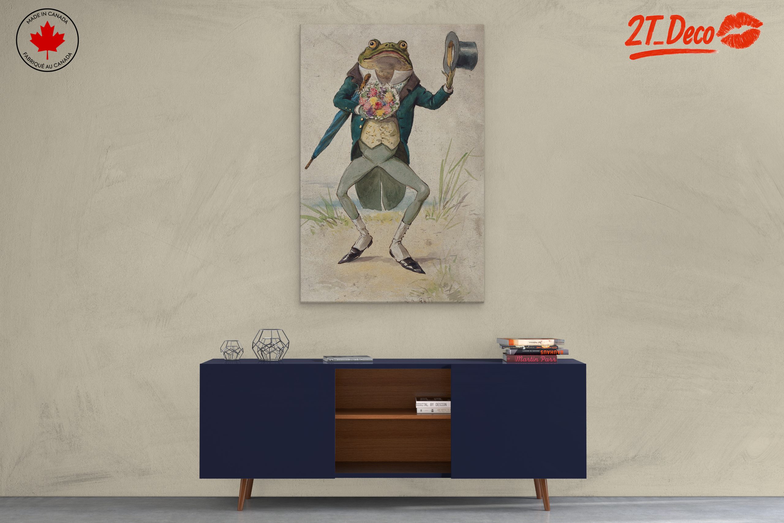Elegant Frog in a Top Hat Holding Flowers - Image 3