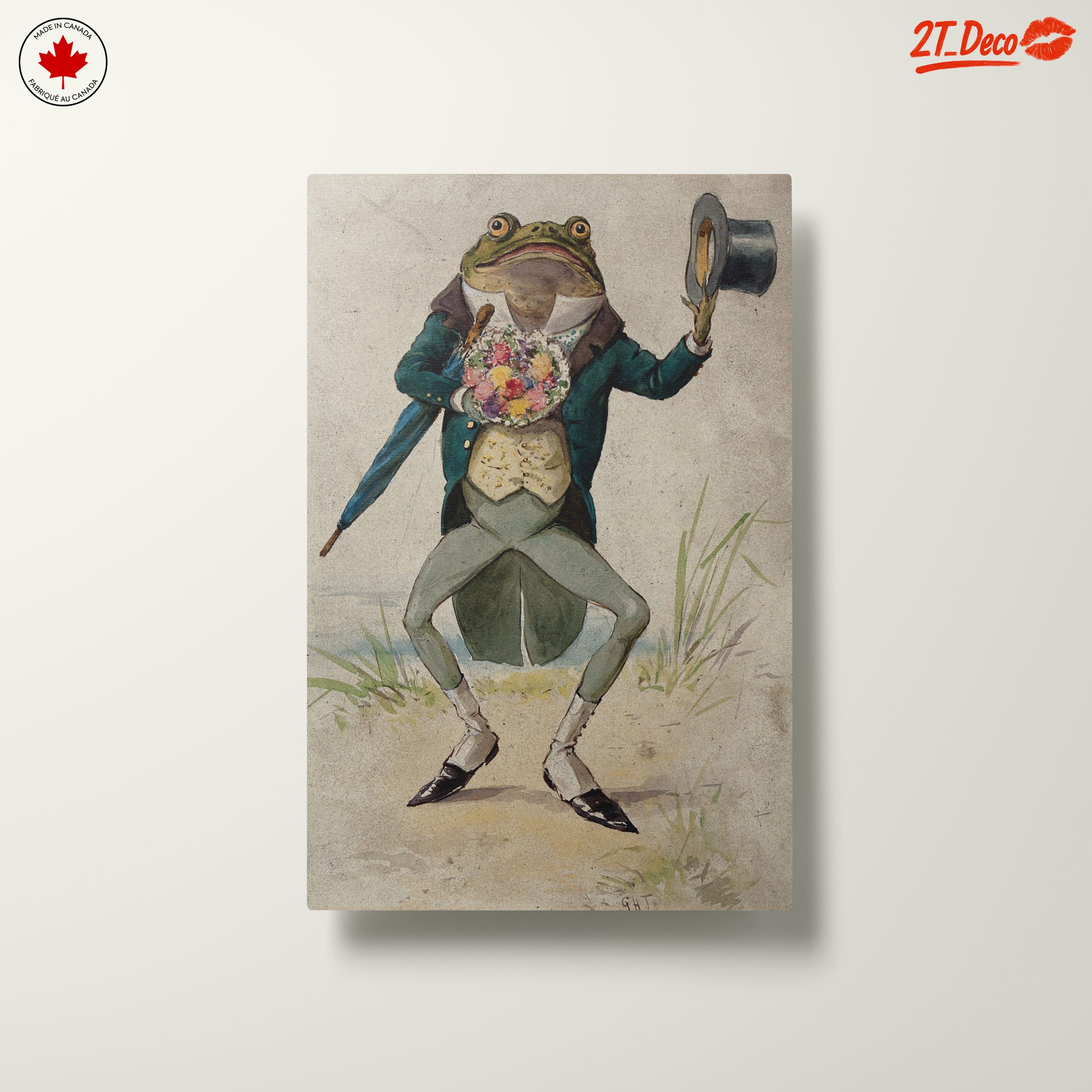 Elegant Frog in a Top Hat Holding Flowers - Image 10