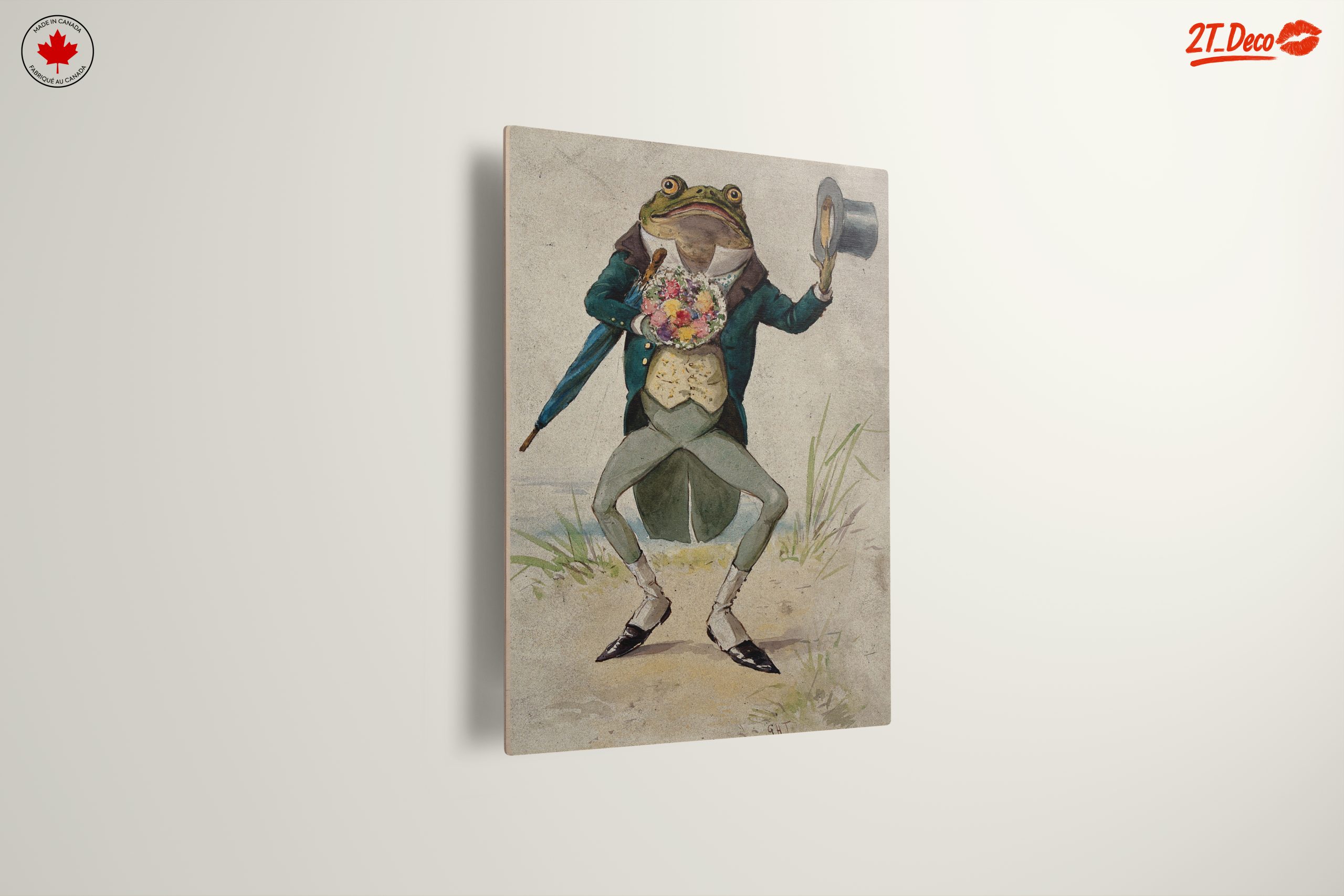 Elegant Frog in a Top Hat Holding Flowers - Image 13