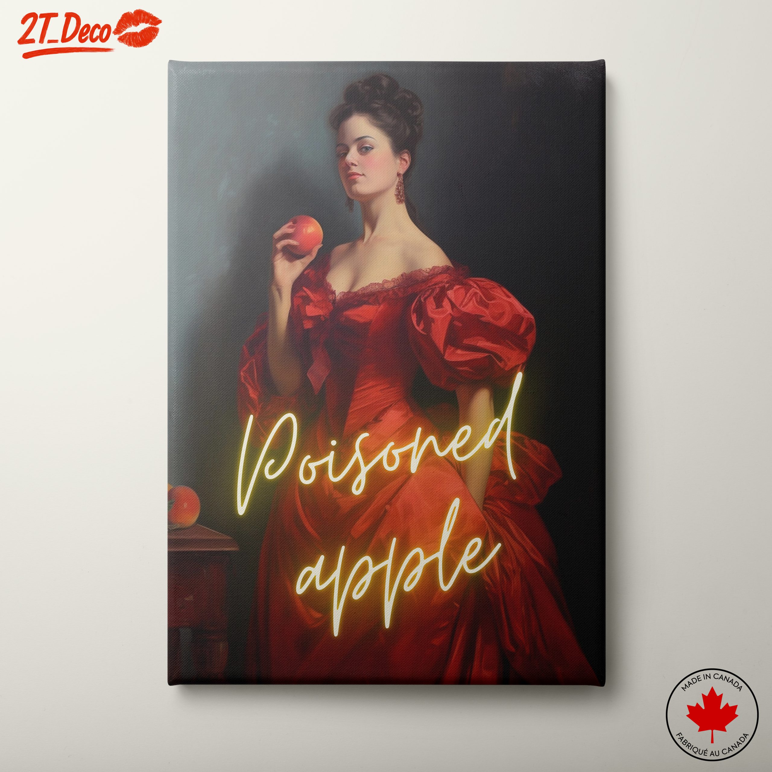 Contemporary Portrait of a Woman Holding an Apple