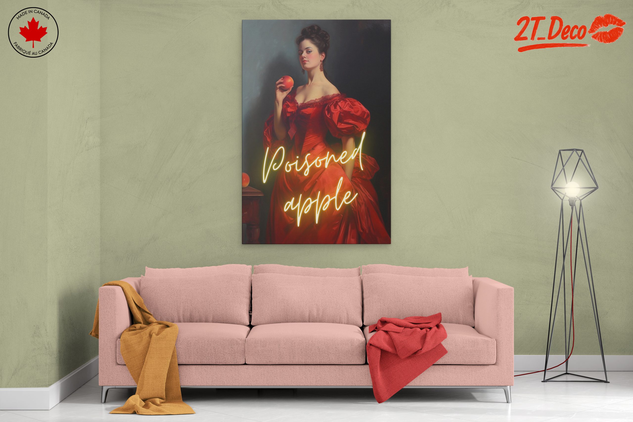 Contemporary Portrait of a Woman Holding an Apple - Image 2