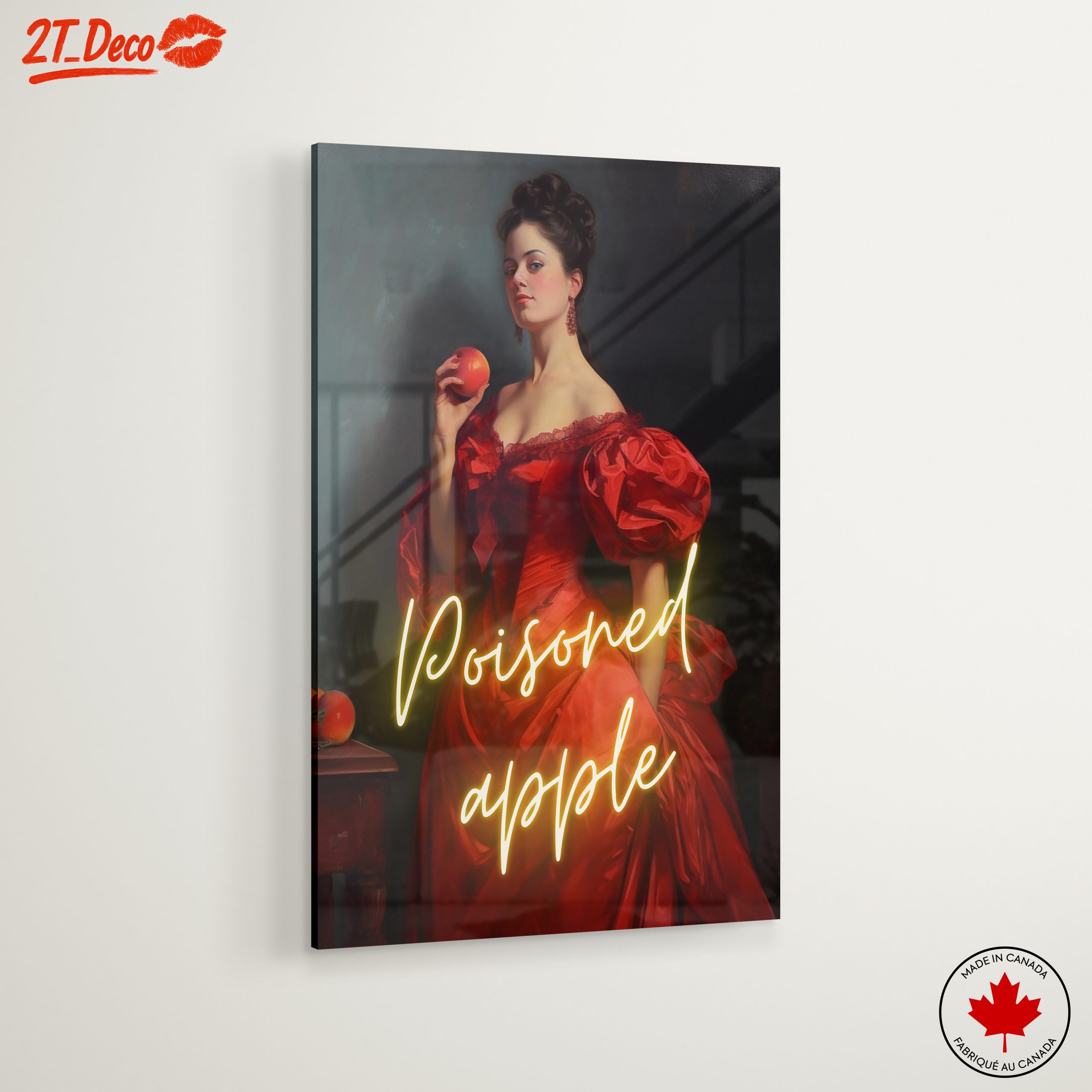 Contemporary Portrait of a Woman Holding an Apple - Image 6