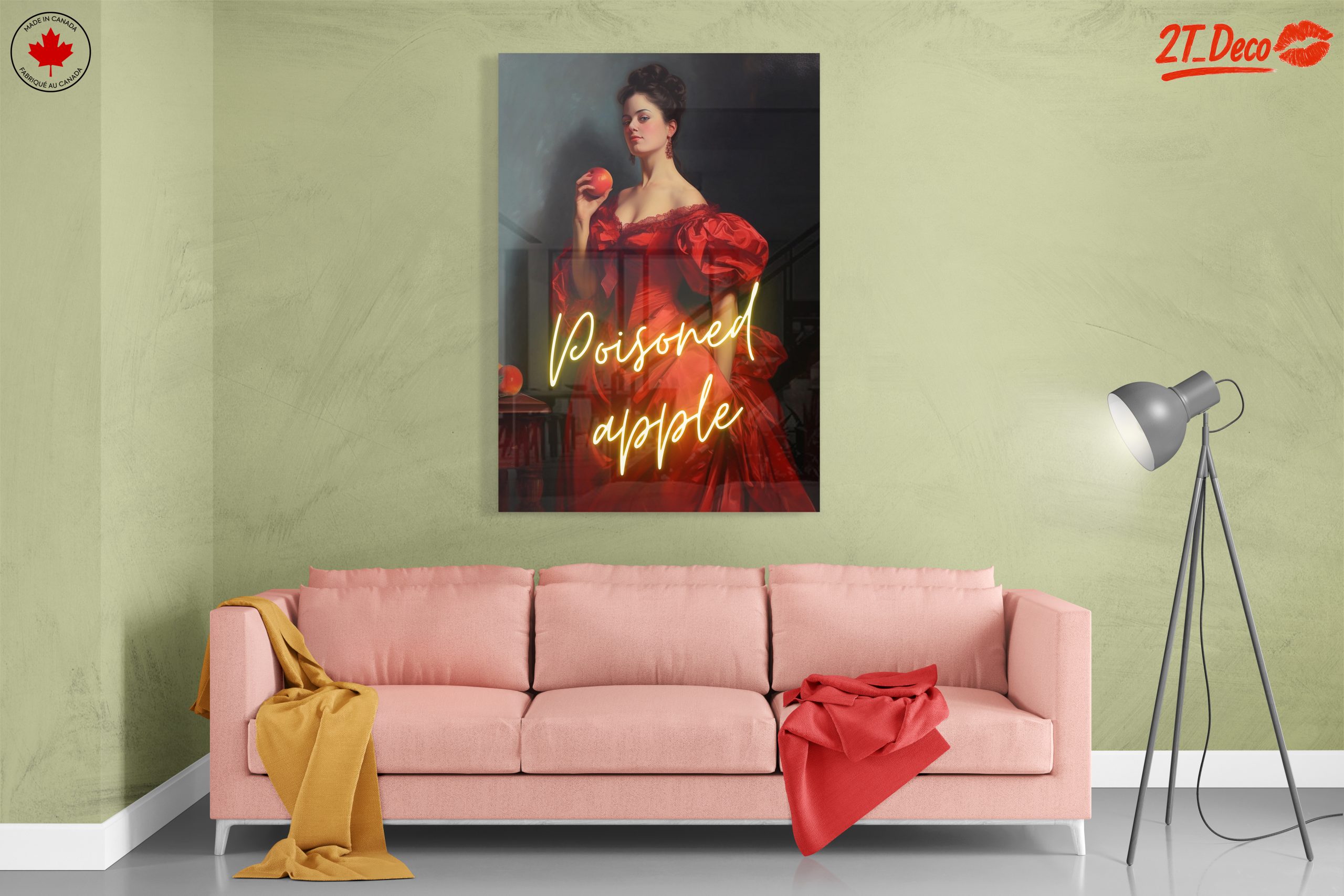 Contemporary Portrait of a Woman Holding an Apple - Image 7