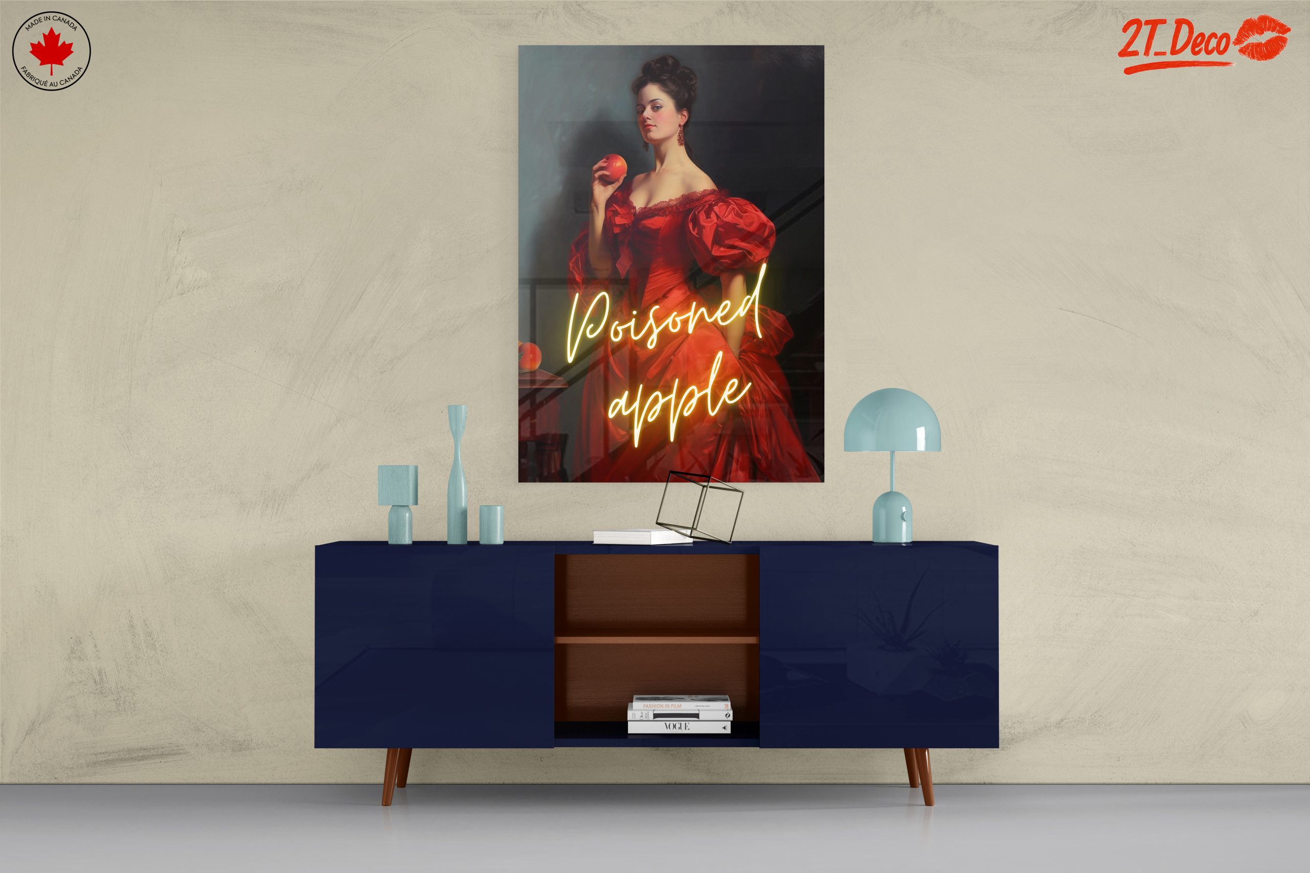 Contemporary Portrait of a Woman Holding an Apple - Image 8