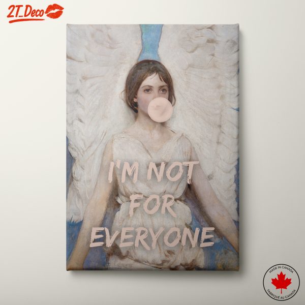Contemporary Angel Artwork with Bold Text