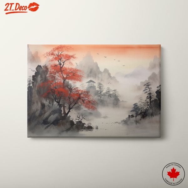 Serene Watercolor Contemporary Landscape