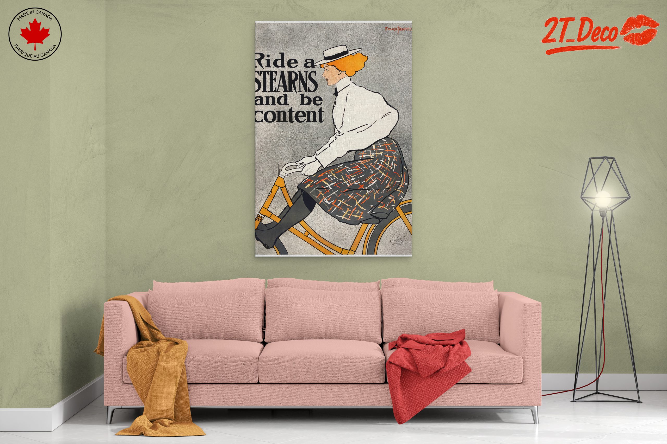 Vintage Cycling Poster Featuring a Woman - Image 2