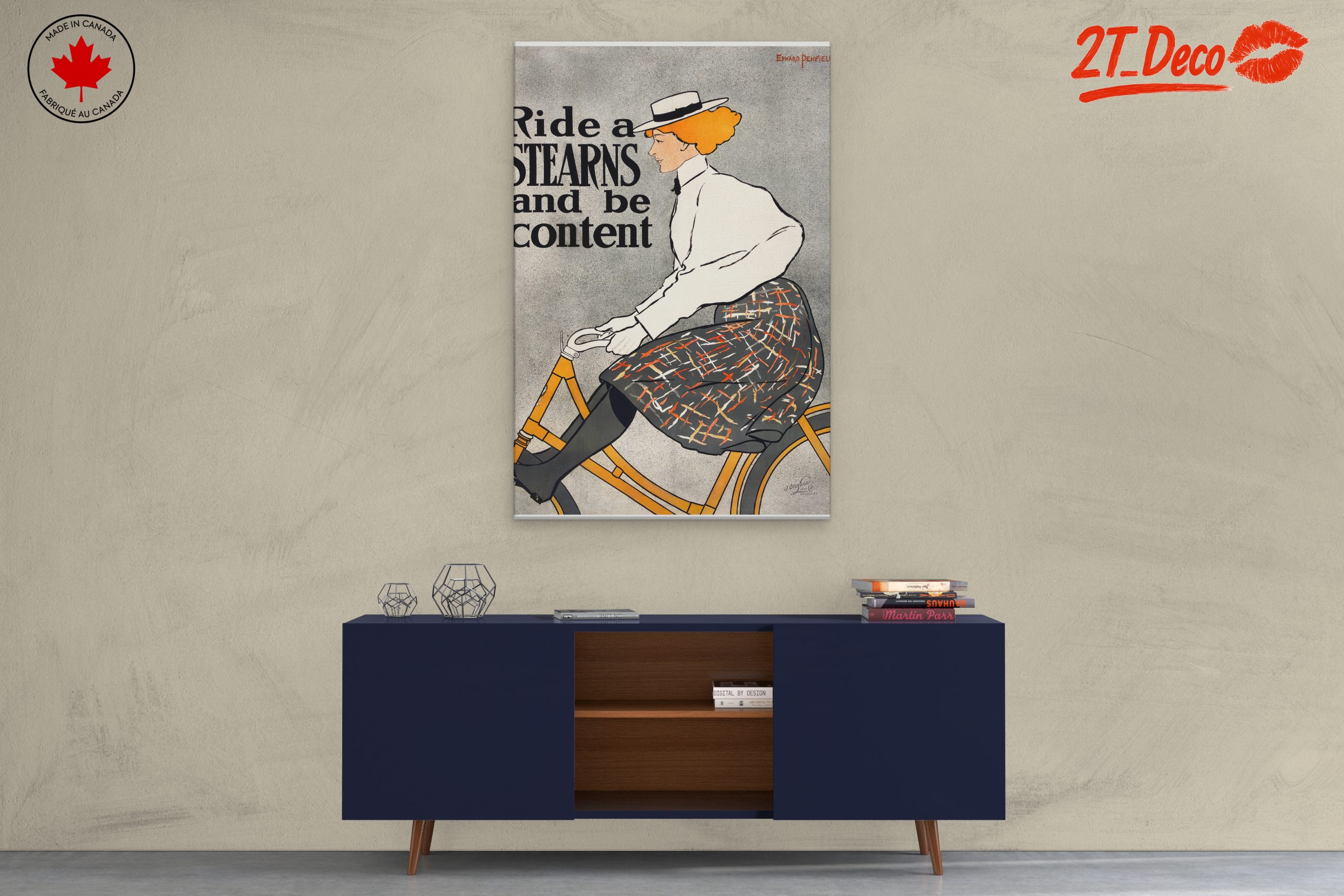 Vintage Cycling Poster Featuring a Woman - Image 3