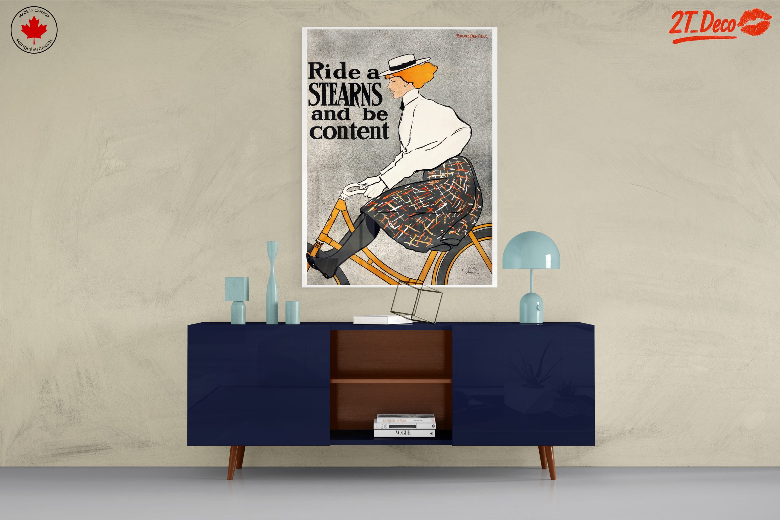 Vintage Cycling Poster Featuring a Woman - Image 8